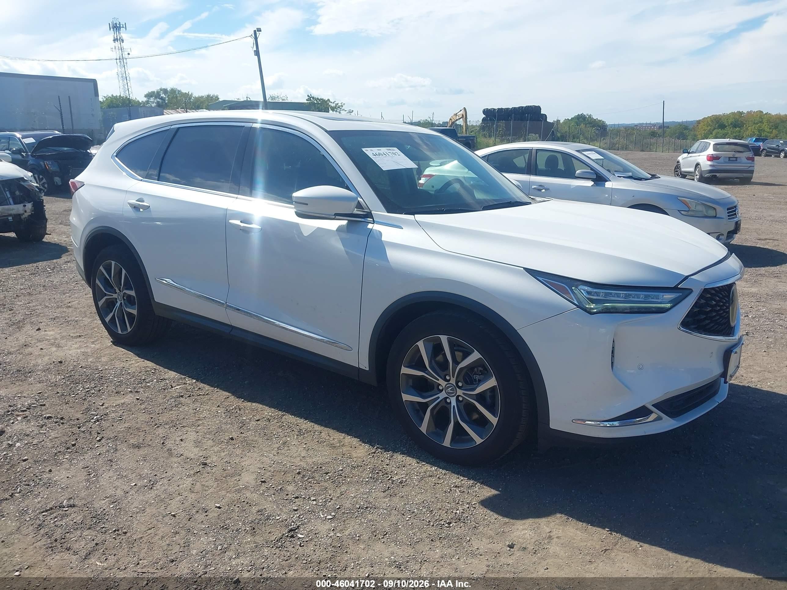 2022 Acura MDX VIN 5J8YE1H40NL037932 — IAAI salvage auction photo