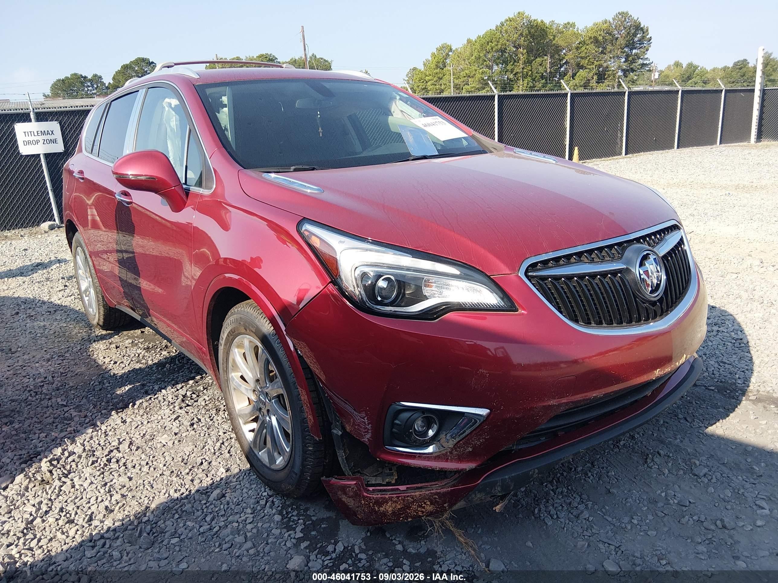2019 Buick Envision VIN LRBFXCSA7KD087645 IAAI salvage auction — Front End, Salvage (Idaho), sold $3,600 on 2026-09-19 (photo 1)