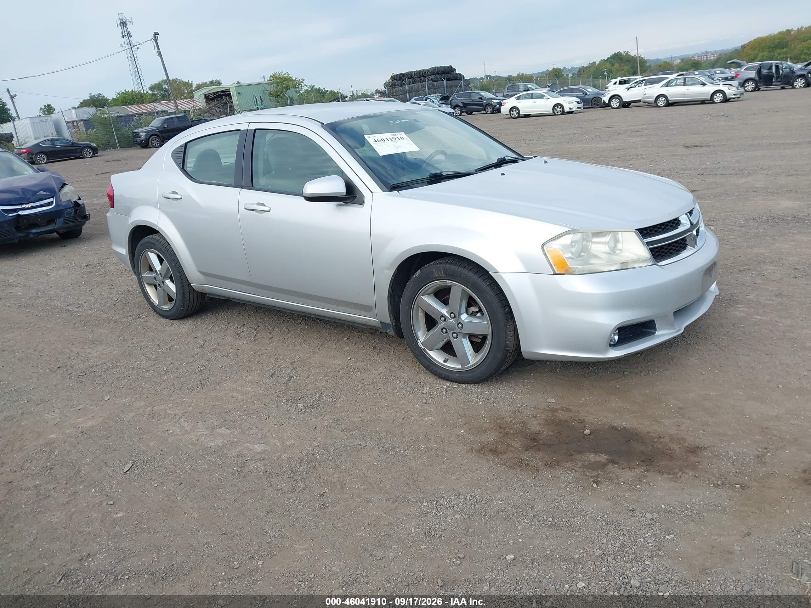 2011 Dodge Avenger VIN 1B3BD2FG3BN587086 IAAI salvage auction — Side, Salvage (Pennsylvania), sold $525 on 2026-09-27 (photo 1)