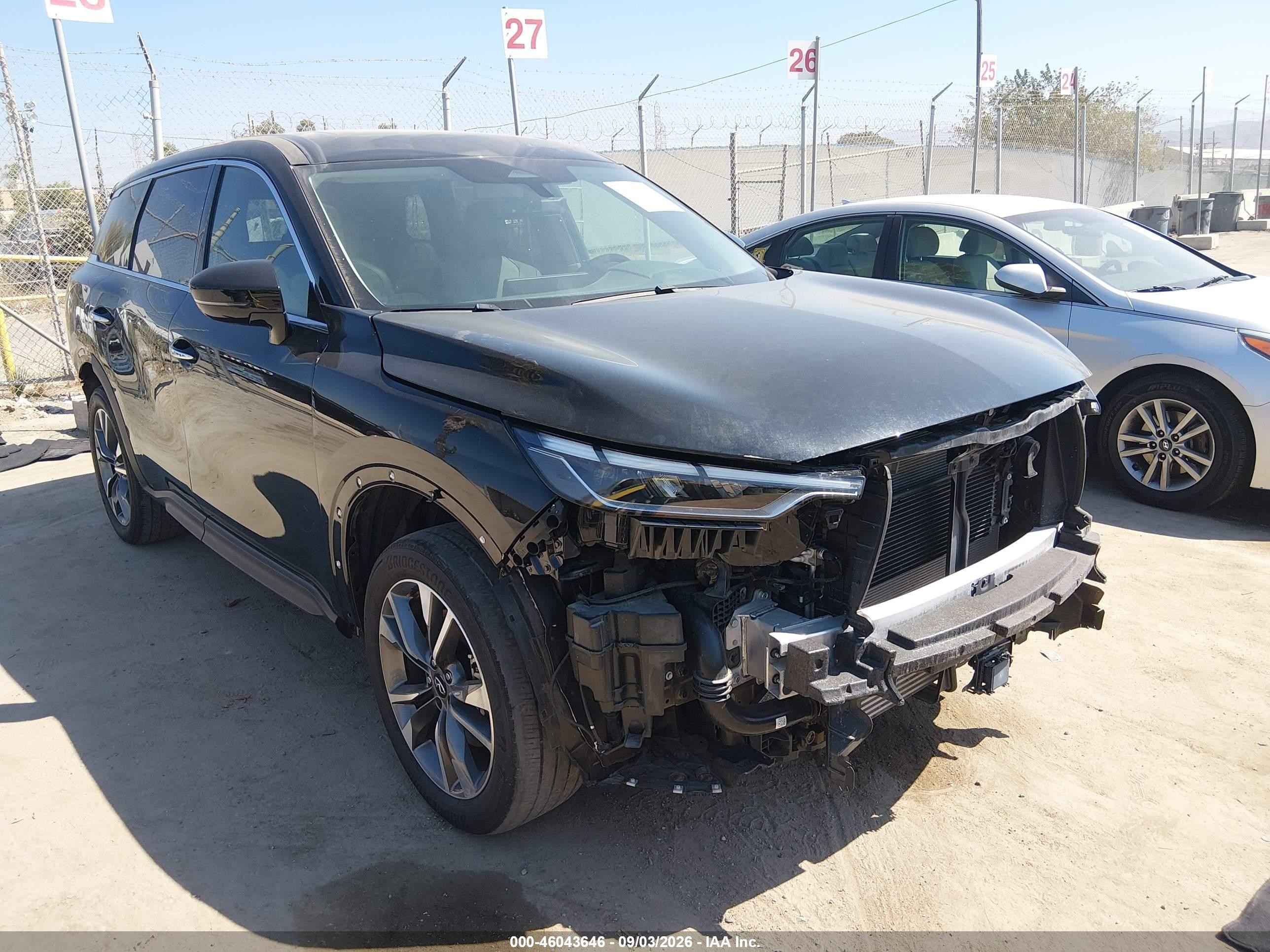 2025 Infiniti QX60 VIN 5N1AL1ES8SC349058 — IAAI salvage auction photo