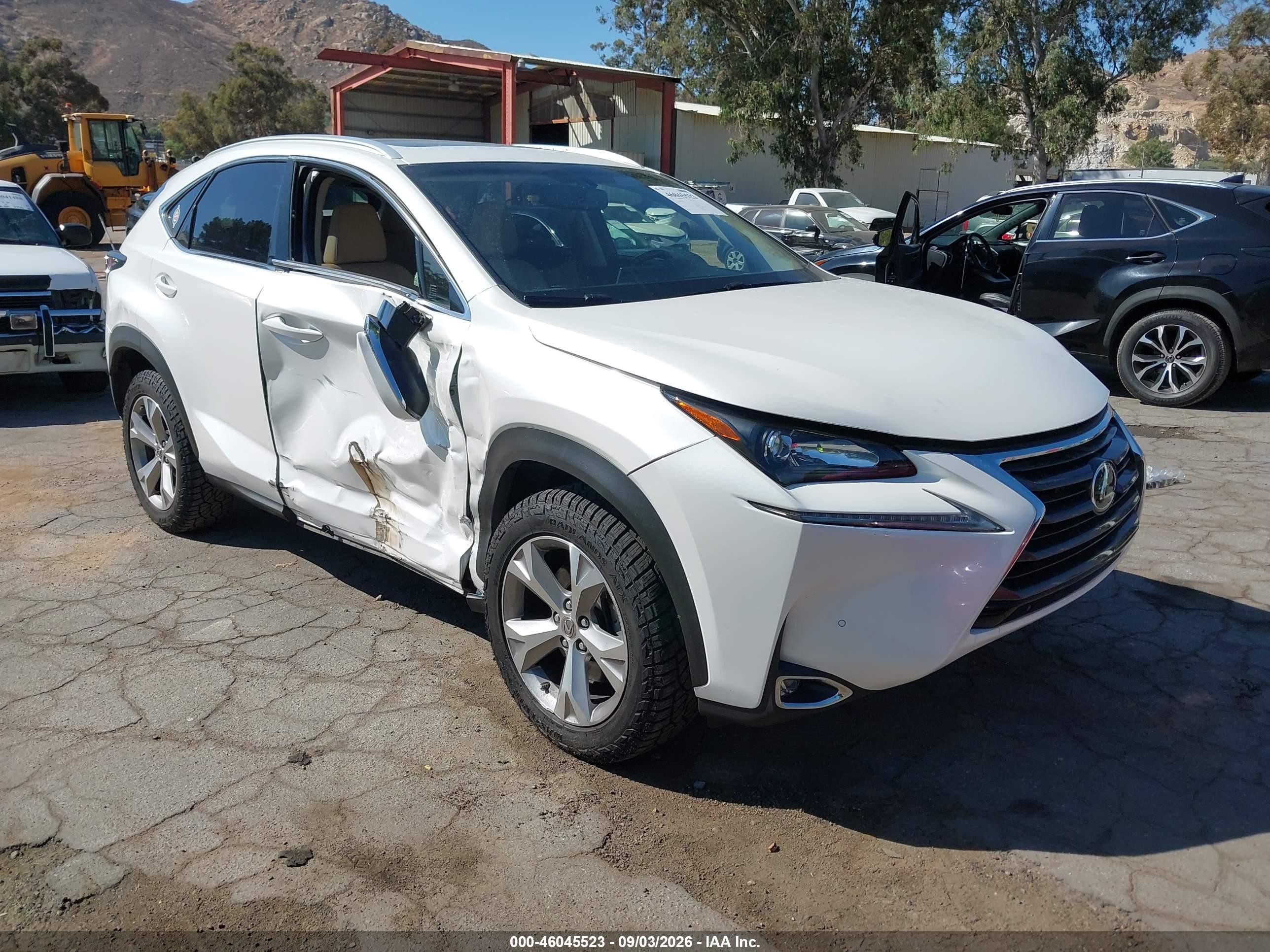 2017 Lexus NX 200t VIN JTJYARBZ3H2084215 — IAAI salvage auction photo