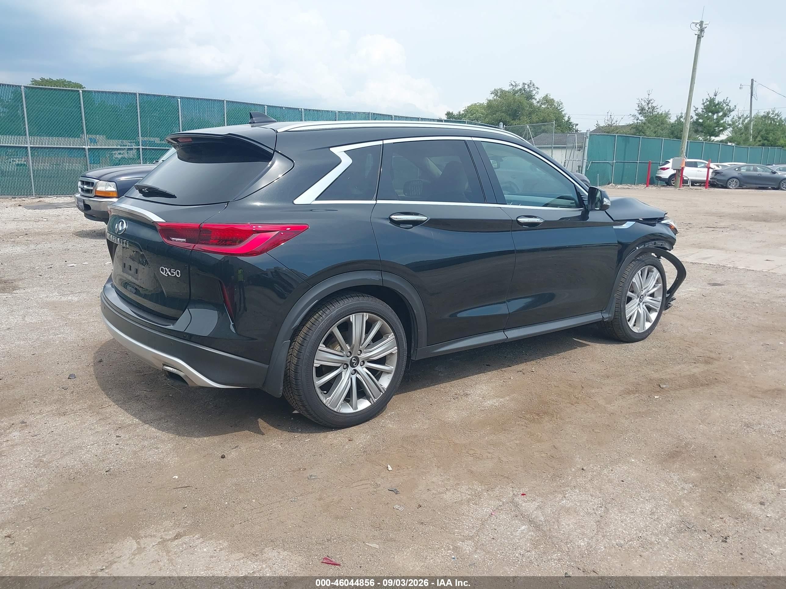2021 Infiniti Qx50 VIN 3PCAJ5CB4MF108477 IAAI salvage auction — Front End, Salvage (Indiana), sold $5,100 on 2026-10-05 (photo 4)