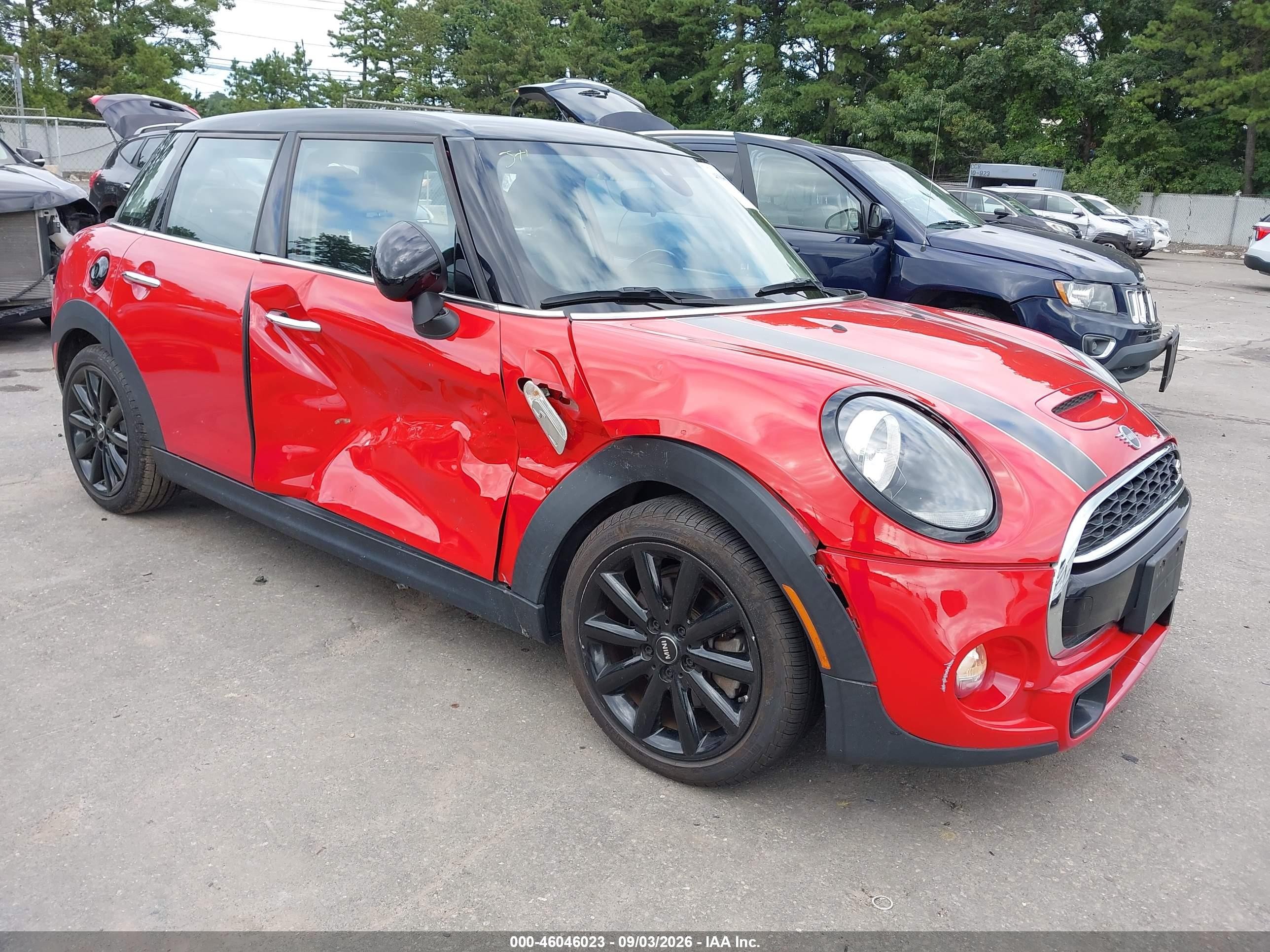 2019 Mini Hardtop VIN WMWXU3C54K2H87845 IAAI salvage auction — Side, Mv-907A (New York), sold $4,200 on 2026-09-24 (photo 1)