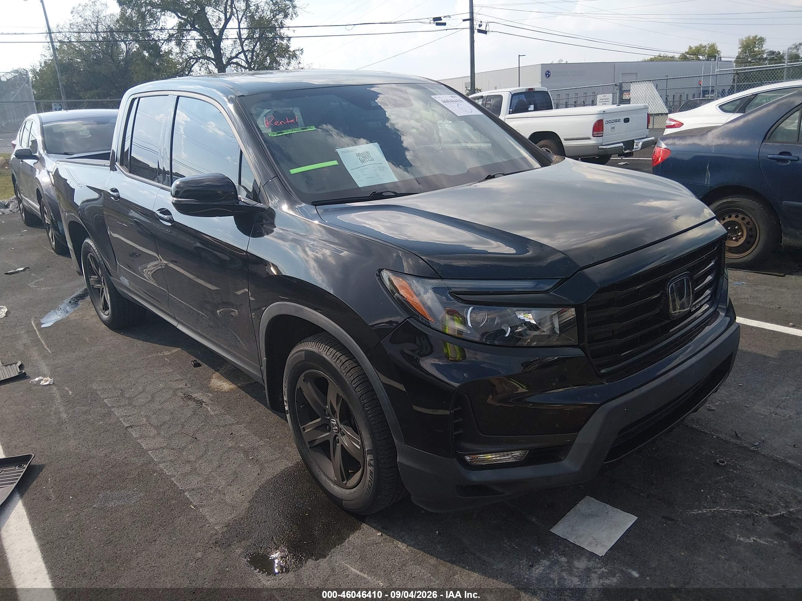 2021 Honda Ridgeline VIN 5FPYK3F85MB014602 — IAAI salvage auction photo