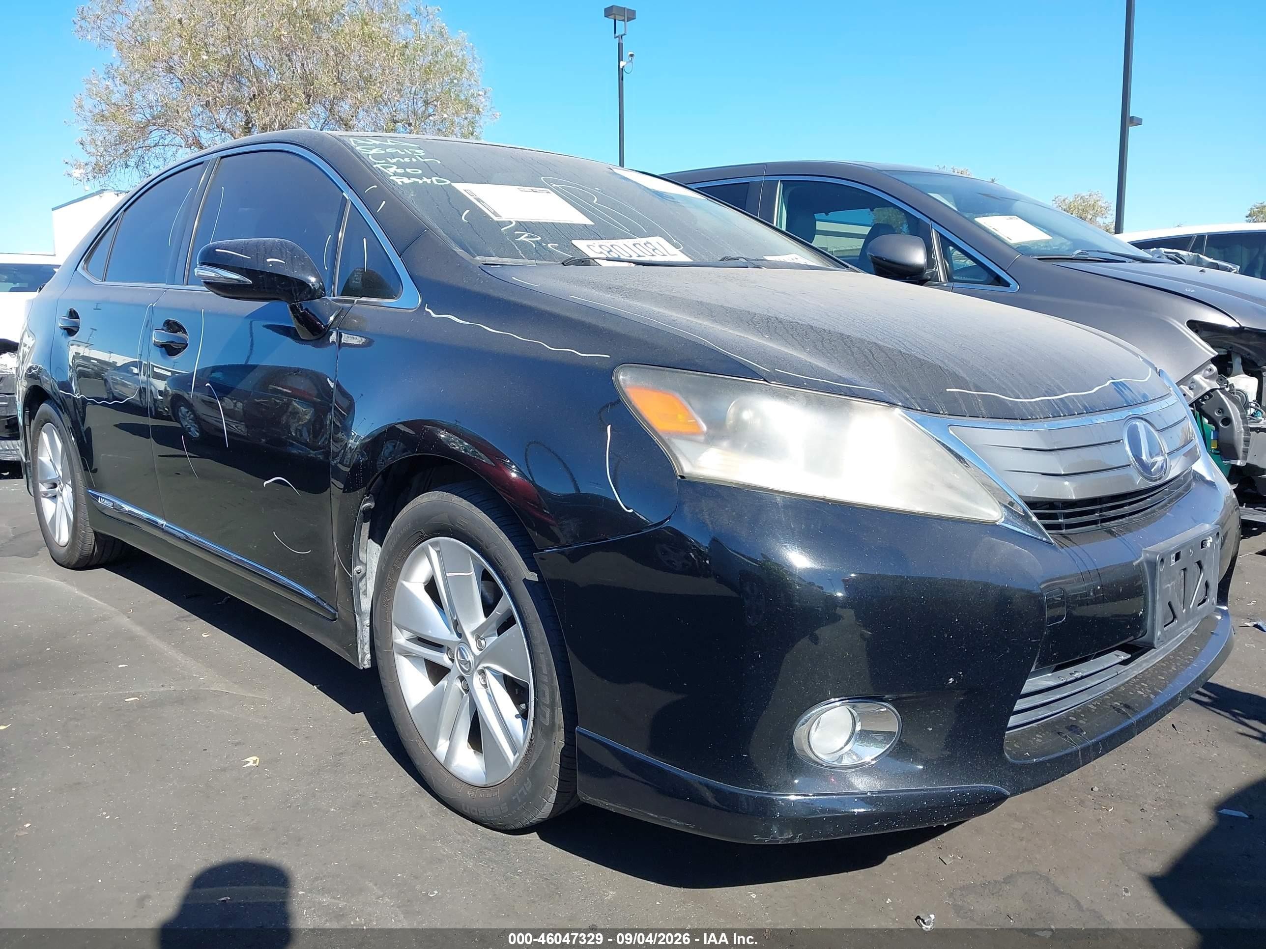 2010 Lexus HS 250h VIN JTHBB1BA4A2014275 IAAI salvage auction — Unknown, Salvage Certificate (California), sold $925 on 2026-09-13 (photo 1)