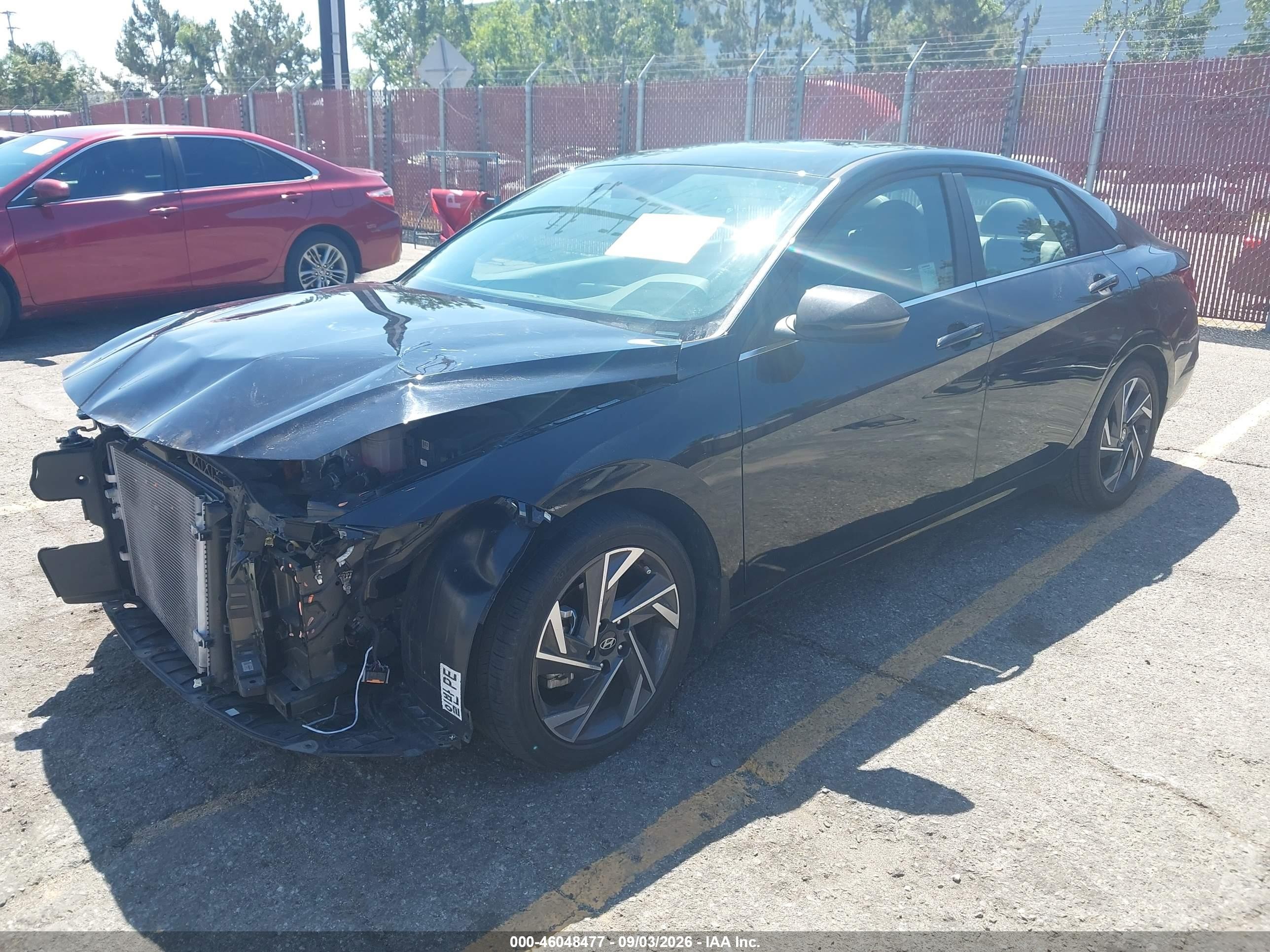 2024 Hyundai Elantra VIN KMHLN4DJ7RU093190 IAAI salvage auction — Front End, Salvage (California), sold $8,200 on 2026-09-29 (photo 2)