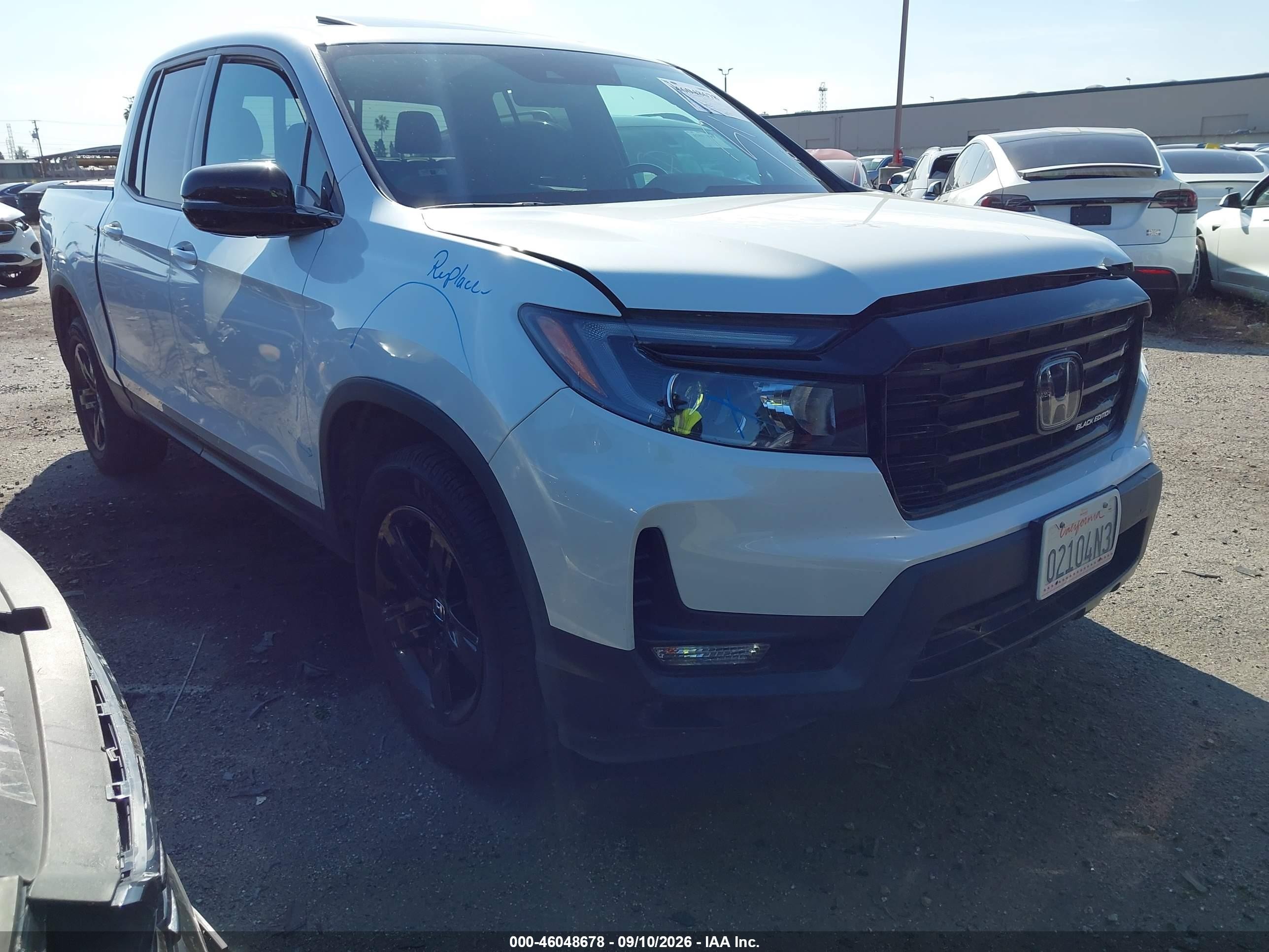 2022 Honda Ridgeline — VIN 5FPYK3F87NB027045