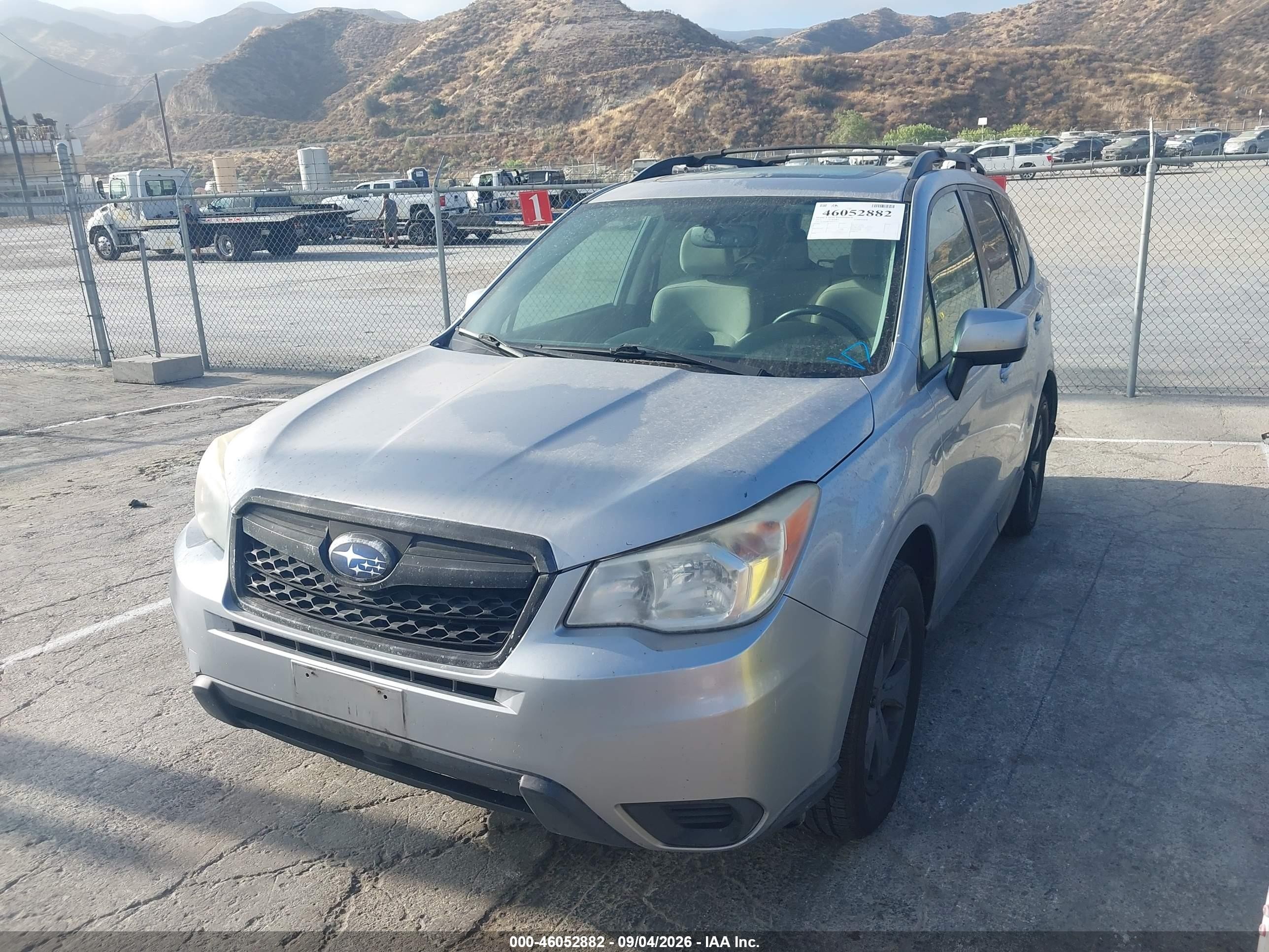 2015 Subaru Forester VIN JF2SJADC0FH531954 IAAI salvage auction — Rear End, Salvage (California), sold $1,900 on 2026-09-24 (photo 2)