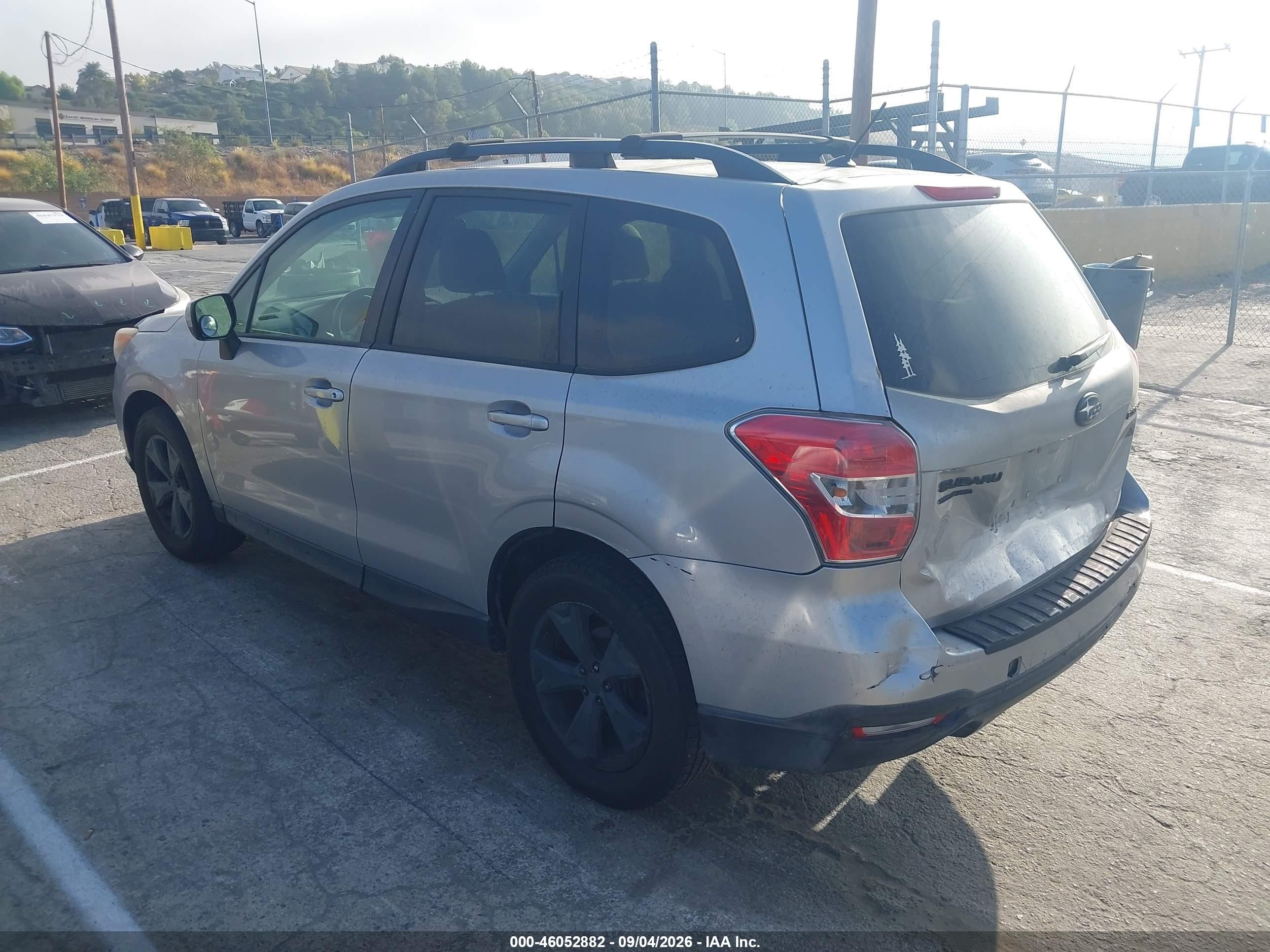 2015 Subaru Forester VIN JF2SJADC0FH531954 IAAI salvage auction — Rear End, Salvage (California), sold $1,900 on 2026-09-24 (photo 3)
