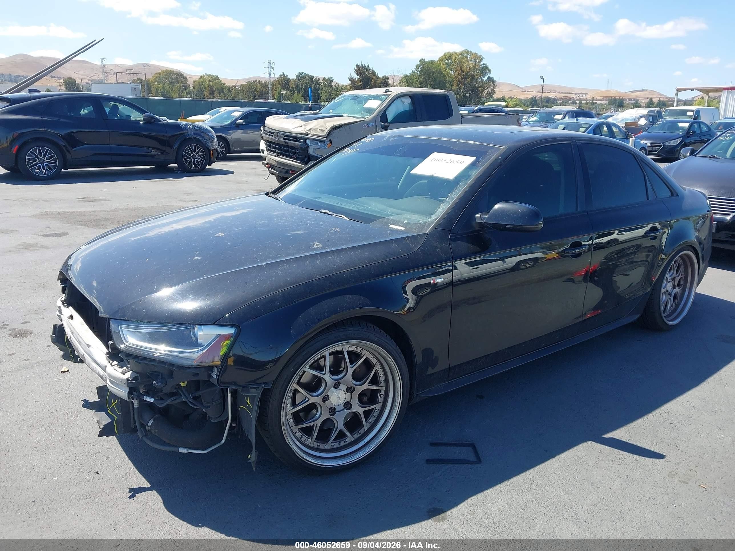 2014 Audi A4 VIN WAUFFAFL2EN024162 IAAI salvage auction — Front End, Salvage (California), sold $1,400 on 2026-10-01 (photo 2)