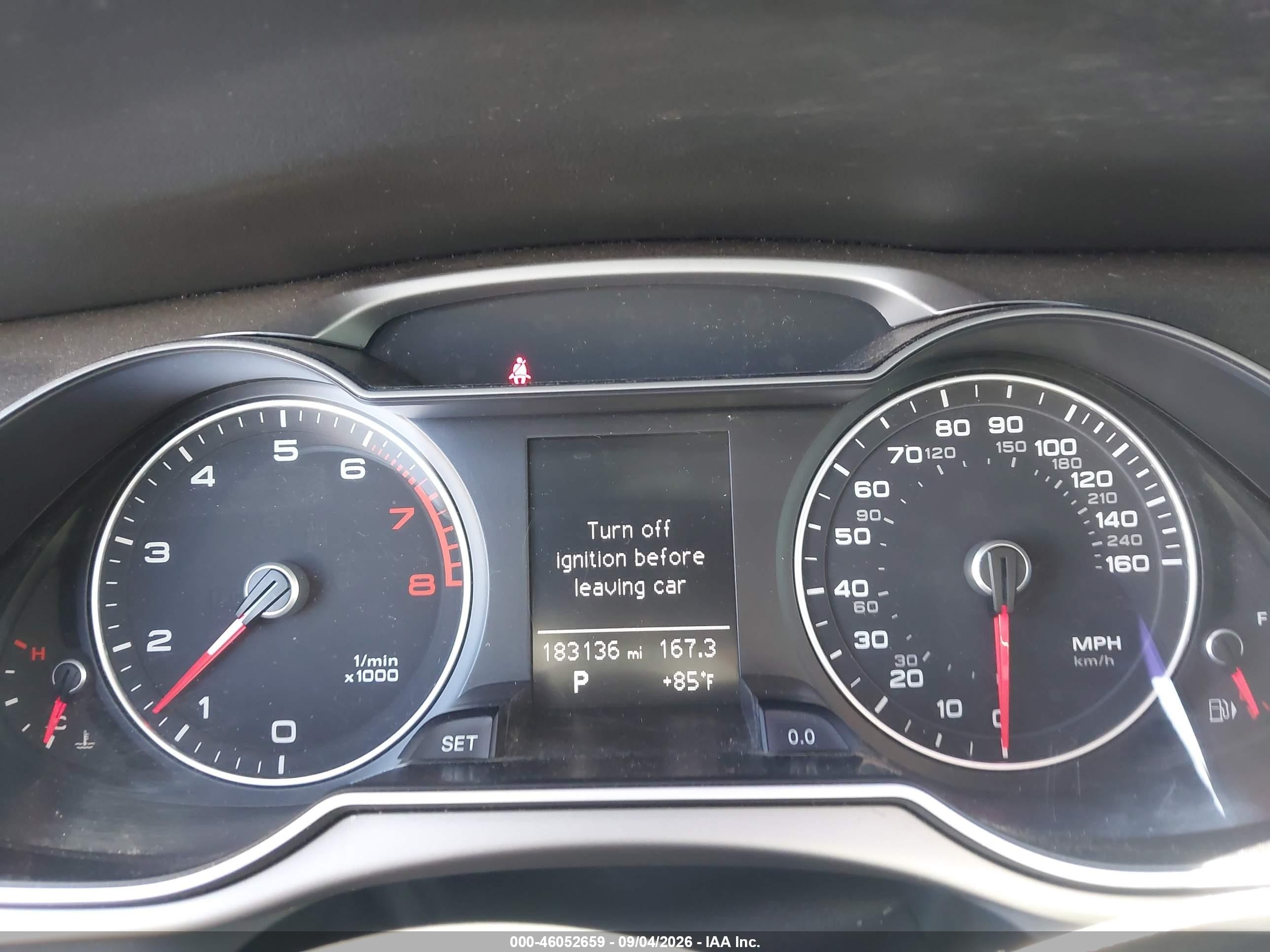 2014 Audi A4 VIN WAUFFAFL2EN024162 IAAI salvage auction — Front End, Salvage (California), sold $1,400 on 2026-10-01 (photo 7)