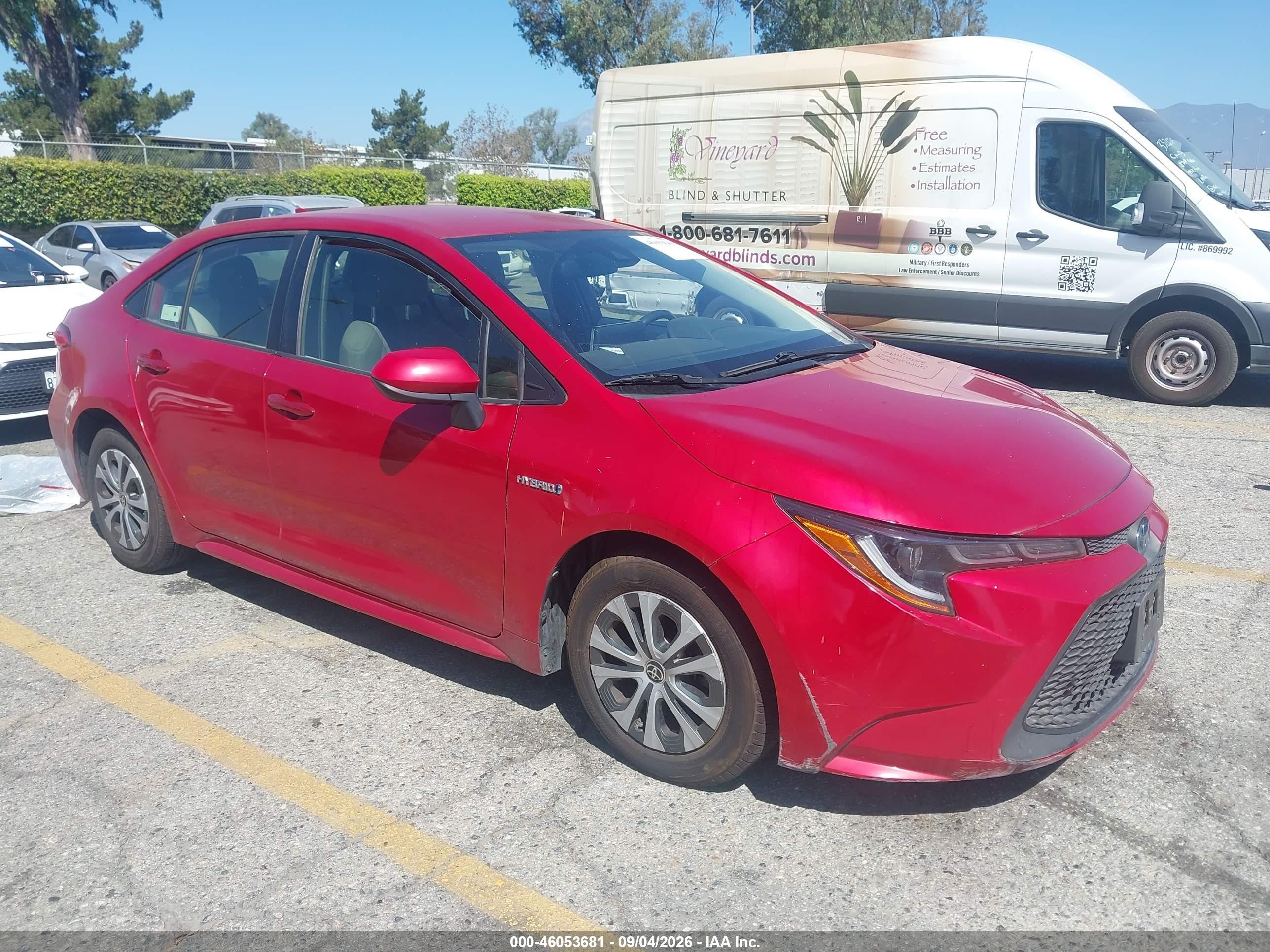 2021 Toyota Corolla VIN JTDEAMDE7MJ001954 — IAAI salvage auction photo