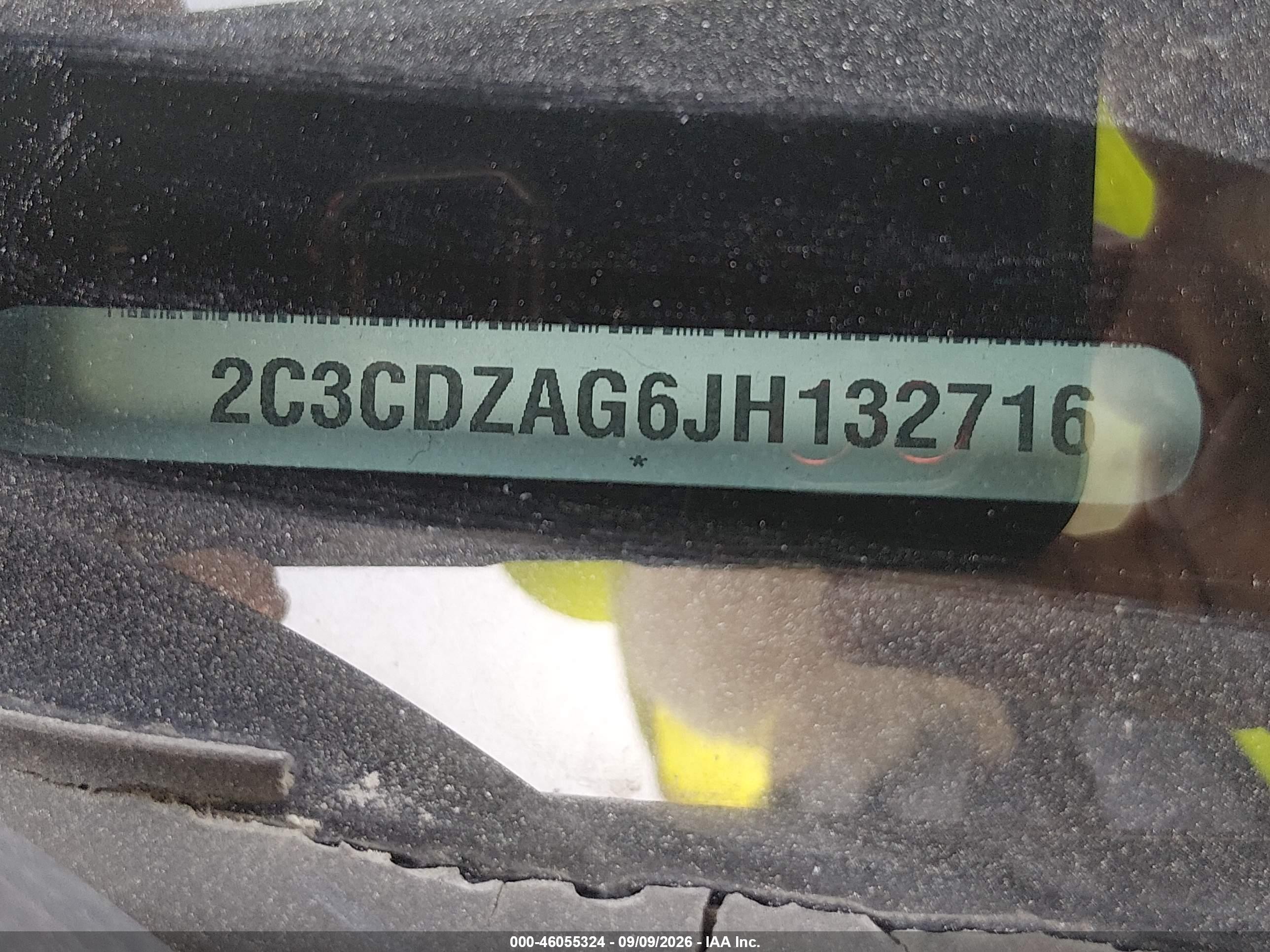 2018 Dodge Challenger VIN 2C3CDZAG6JH132716 IAAI salvage auction — Normal Wear, Original (Texas), sold $3,400 on 2026-10-02 (photo 9)