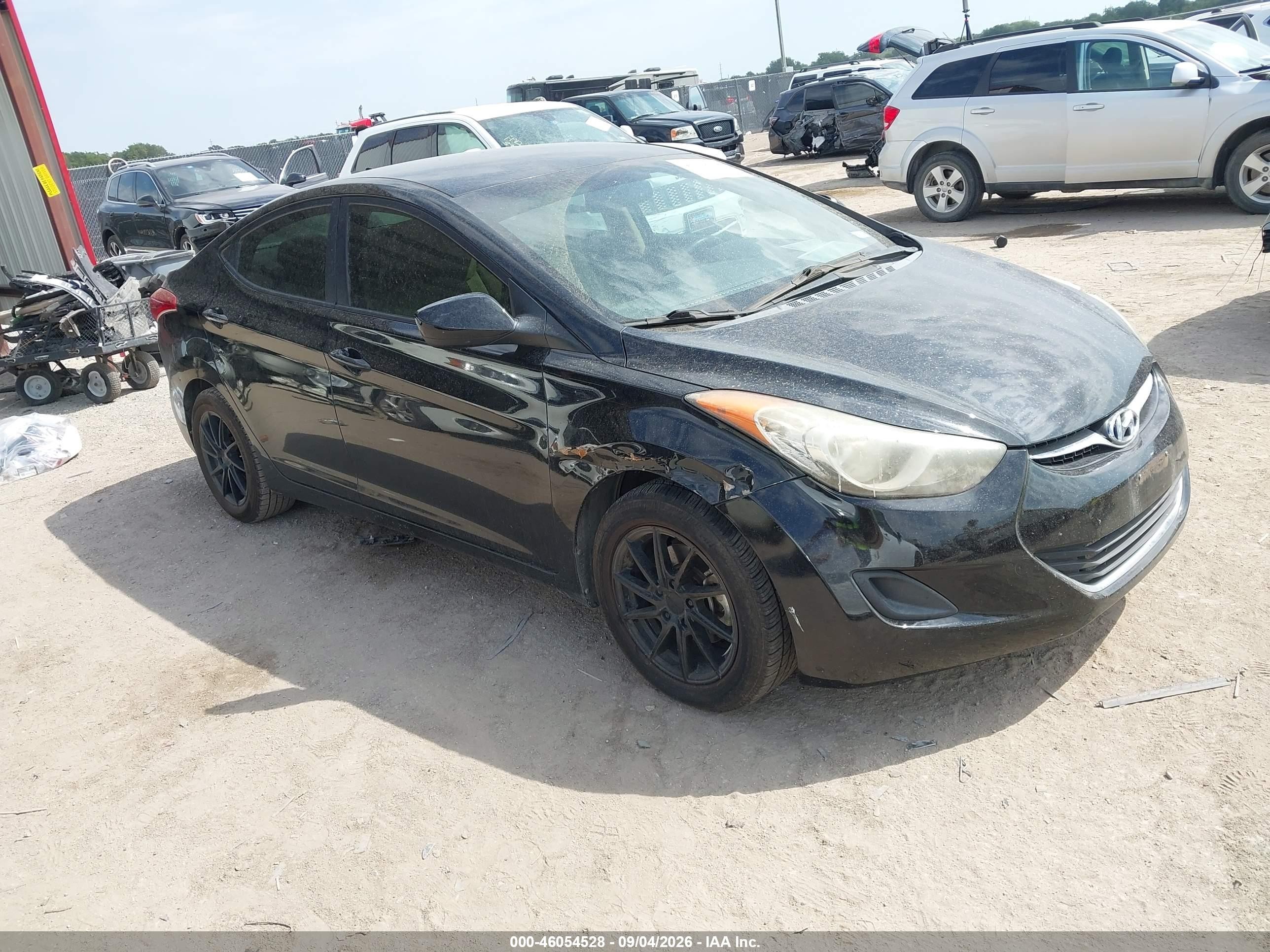 2013 Hyundai Elantra VIN KMHDH4AE4DU534866 IAAI salvage auction — Unknown, Salvage (Texas), sold $625 on 2026-10-07 (photo 1)