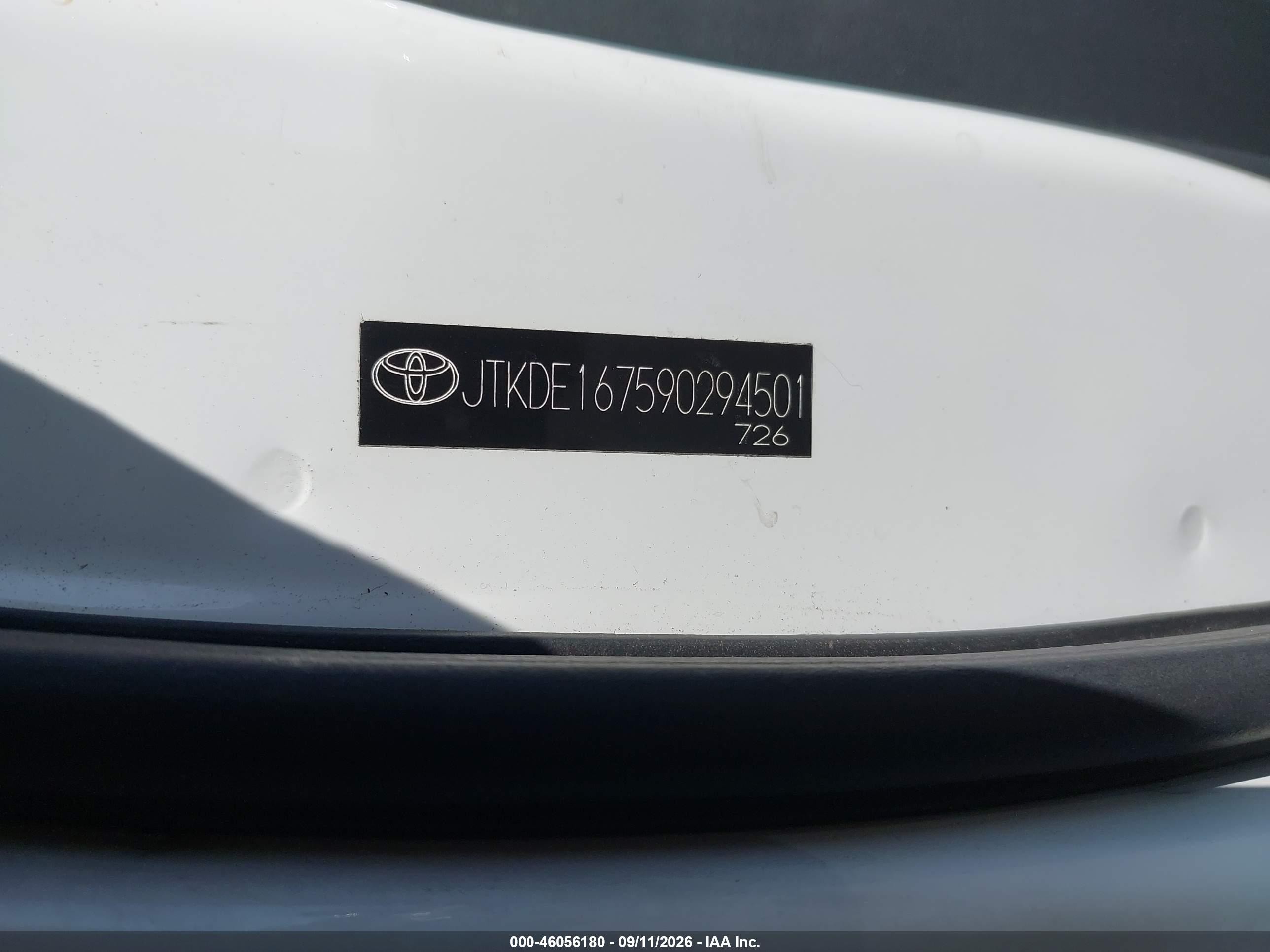 2009 Scion tC VIN JTKDE167590294501 IAAI salvage auction — Side, Wait Title, sold $800 on 2026-09-20 (photo 9)