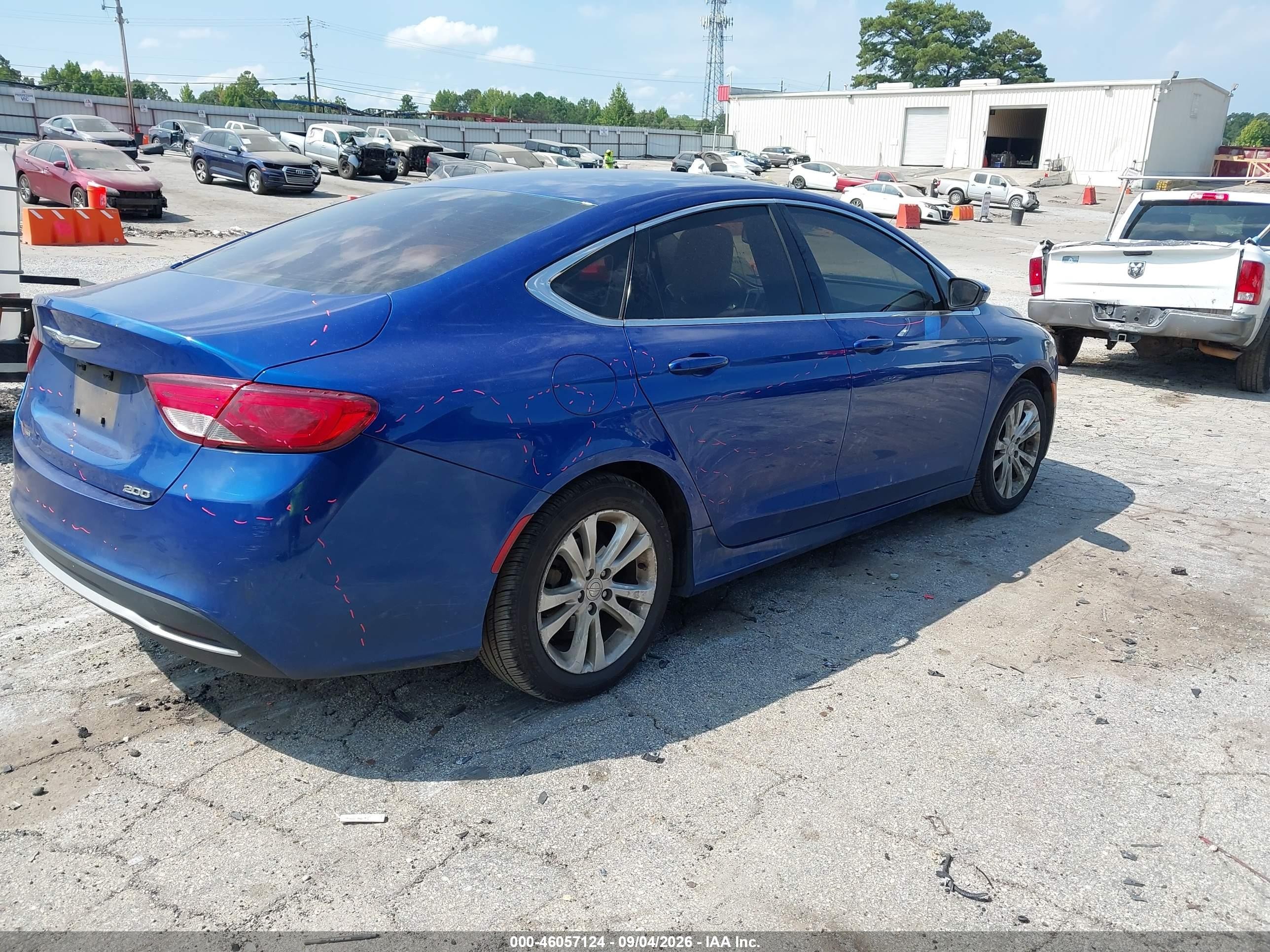 2016 Chrysler 200 VIN 1C3CCCAB1GN143840 IAAI salvage auction — Side, Salvage (Georgia), sold $600 on 2026-10-09 (photo 4)