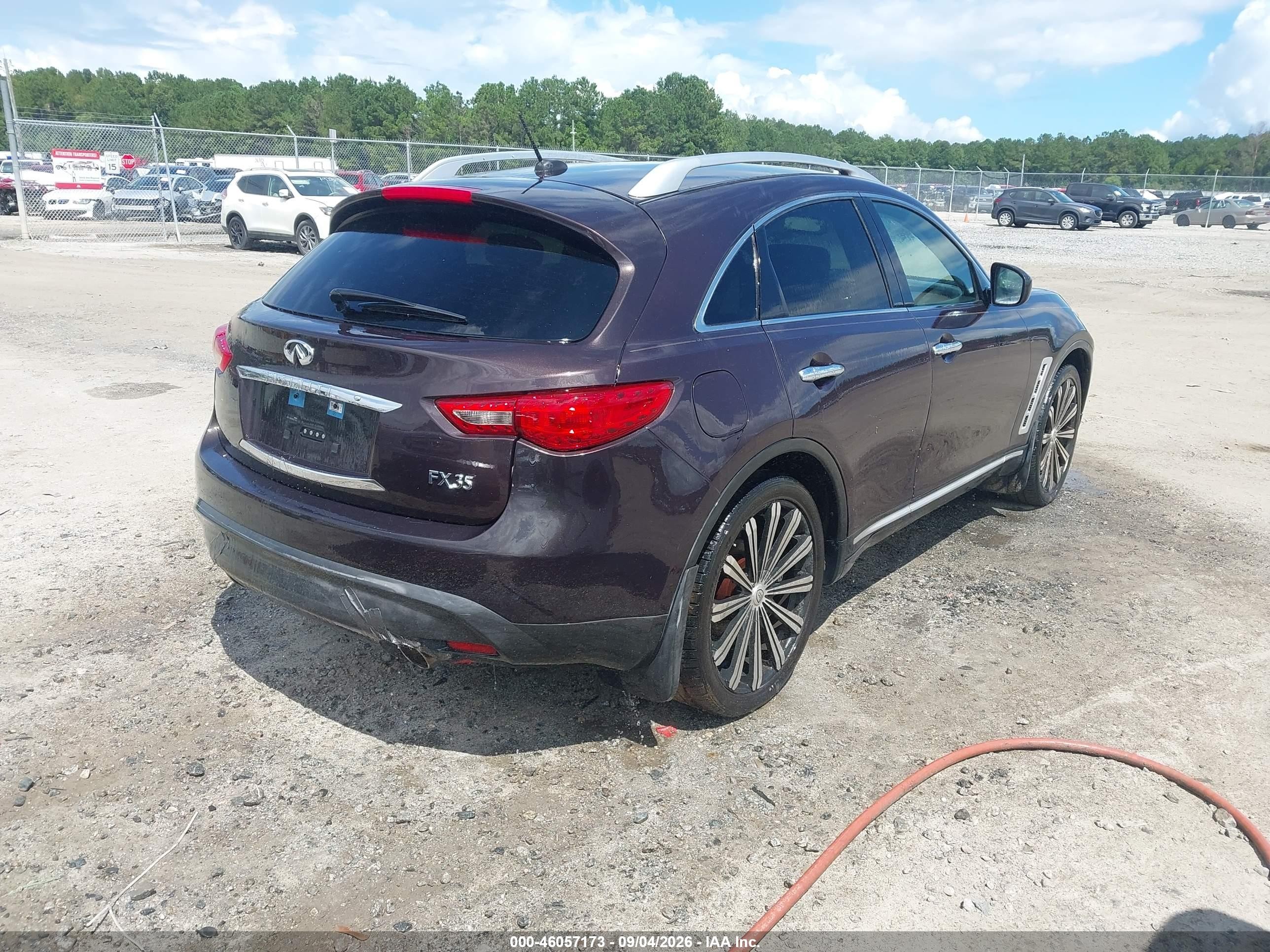 2010 Infiniti Fx35 VIN JN8AS1MW9AM851974 IAAI salvage auction — Normal Wear, Repossession Paperwork (Georgia), sold $1,325 on 2026-10-03 (photo 4)