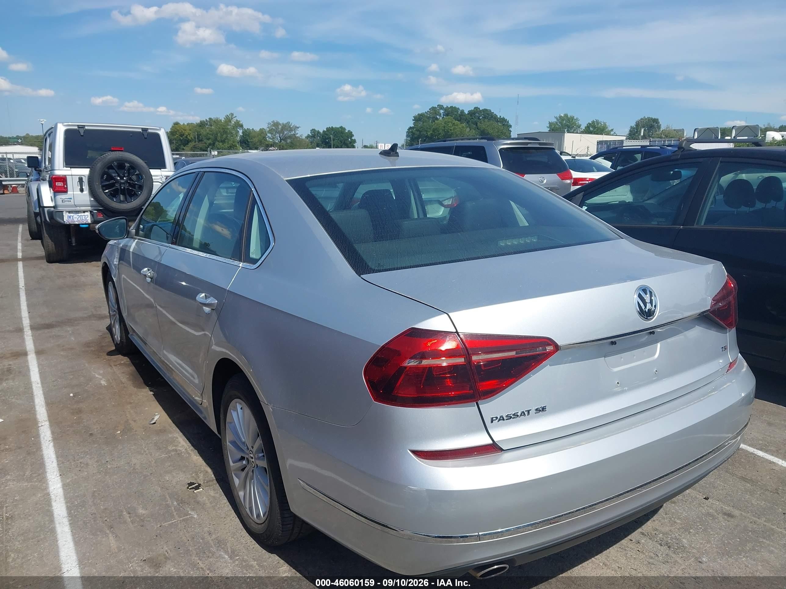 2017 Volkswagen Passat VIN 1VWBT7A37HC066649 IAAI salvage auction — Unknown, Salvage (North Carolina), sold $2,350 on 2026-09-24 (photo 3)