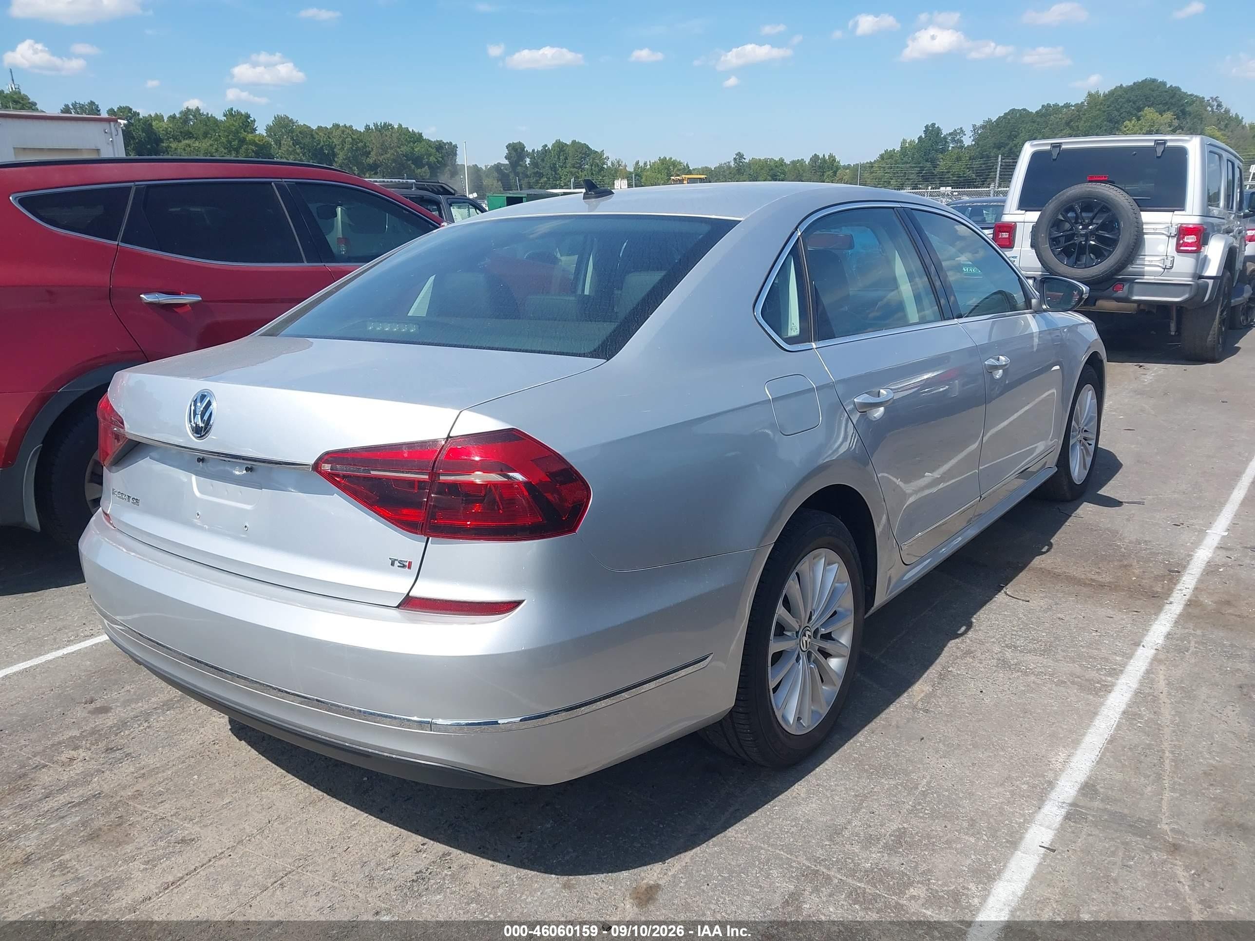 2017 Volkswagen Passat VIN 1VWBT7A37HC066649 IAAI salvage auction — Unknown, Salvage (North Carolina), sold $2,350 on 2026-09-24 (photo 4)