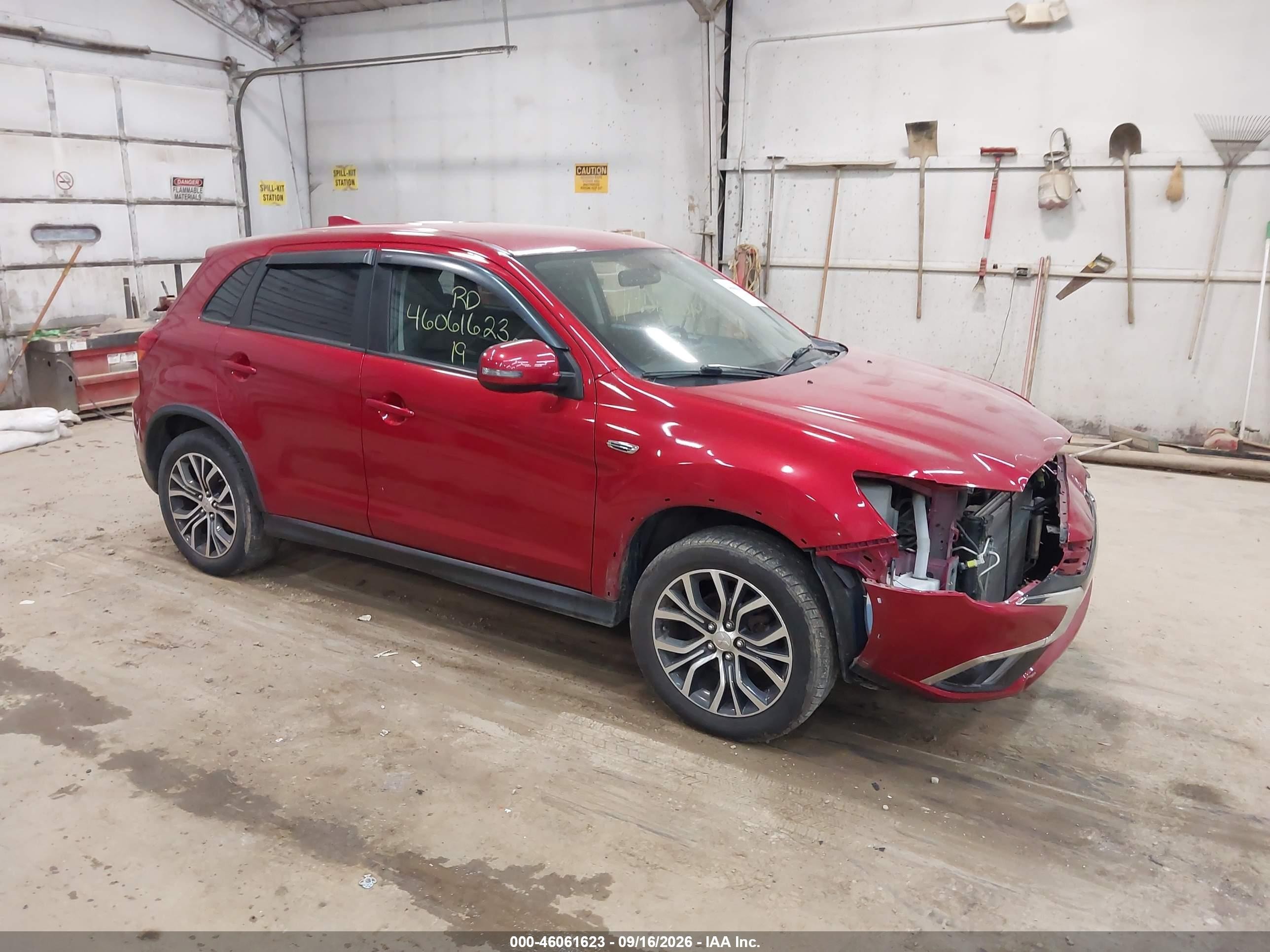 2019 Mitsubishi Outlander Sport VIN JA4AR3AU7KU026307 IAAI salvage auction — Front End, Salvage (Pennsylvania), sold $2,700 on 2026-09-23 (photo 1)