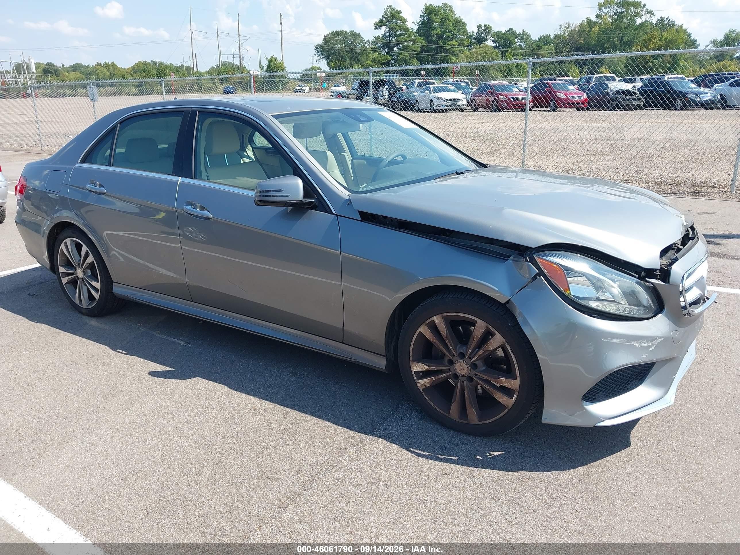 2015 Mercedes-benz E-klasse VIN WDDHF5KB1FB103993 IAAI salvage auction — Front End, Salvage (Tennessee), sold $3,000 on 2026-09-24 (photo 1)
