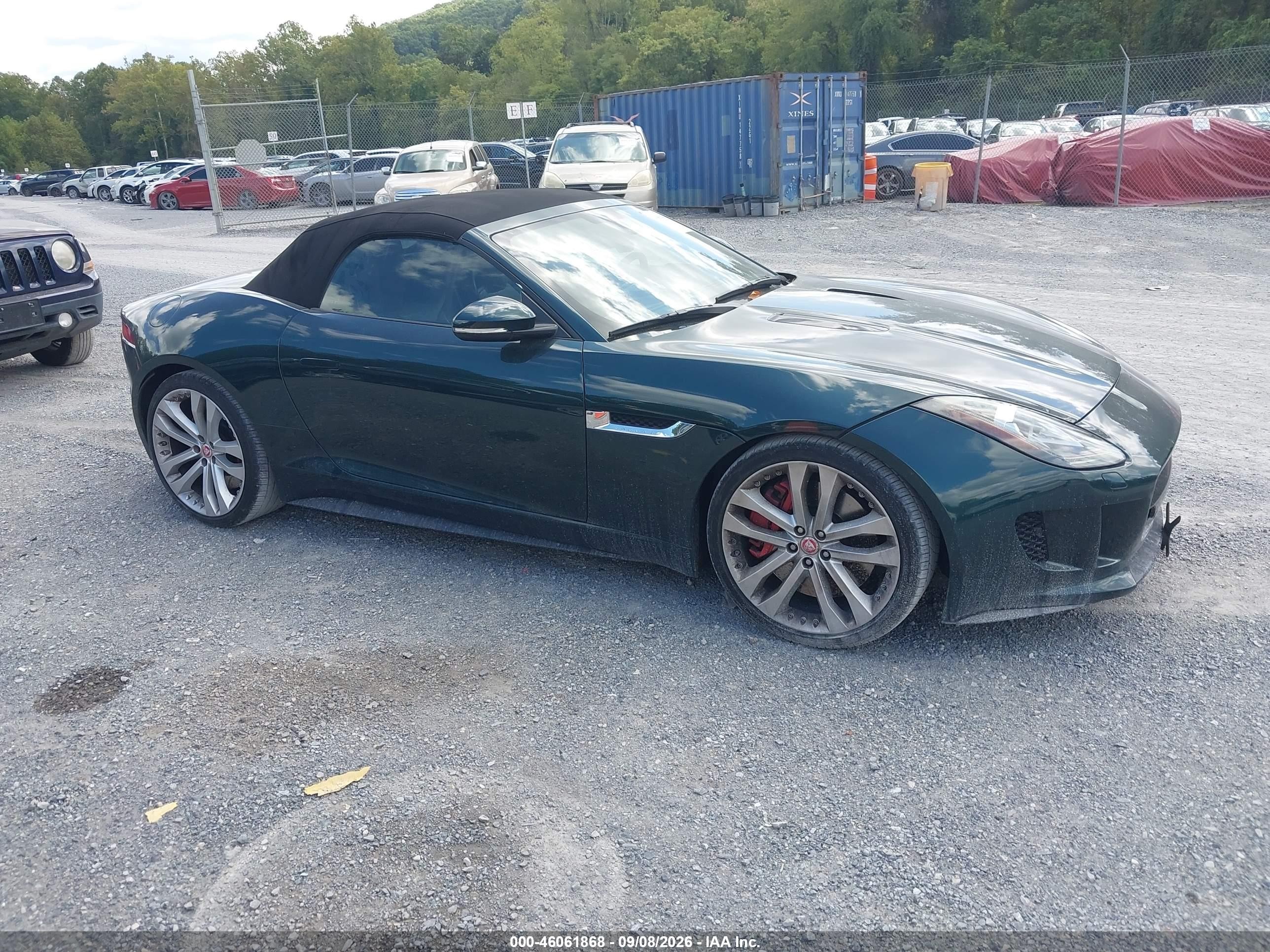 2014 Jaguar F-Type VIN SAJWA6GL7EMK05780 IAAI salvage auction — Unknown, Salvage (Virginia), sold $11,400 on 2026-09-13 (photo 1)