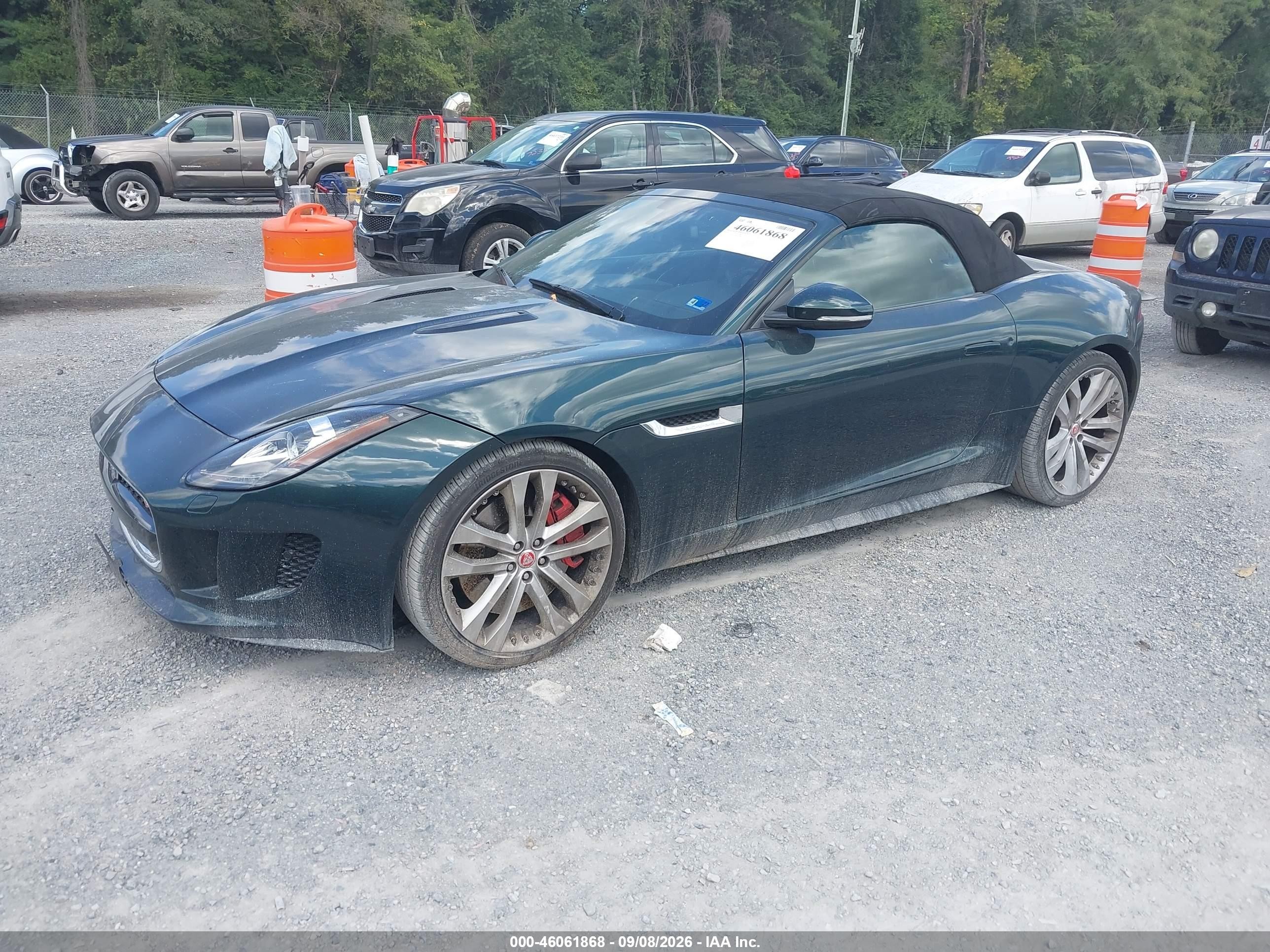 2014 Jaguar F-Type VIN SAJWA6GL7EMK05780 IAAI salvage auction — Unknown, Salvage (Virginia), sold $11,400 on 2026-09-13 (photo 2)