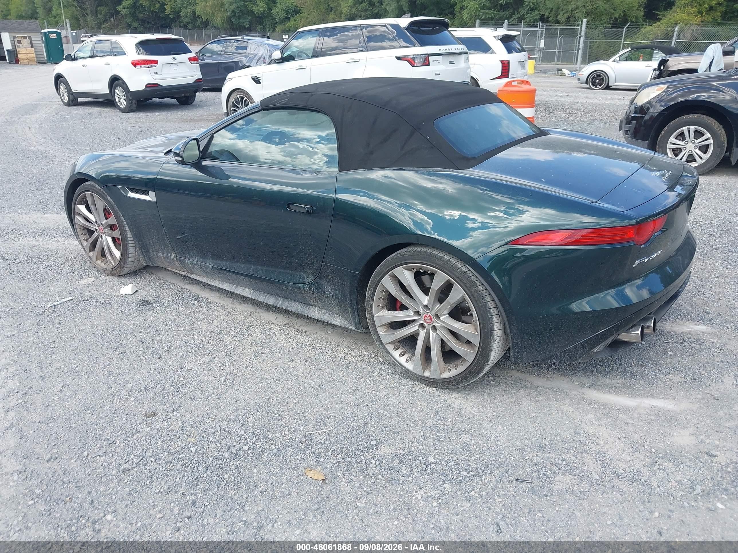 2014 Jaguar F-Type VIN SAJWA6GL7EMK05780 IAAI salvage auction — Unknown, Salvage (Virginia), sold $11,400 on 2026-09-13 (photo 3)