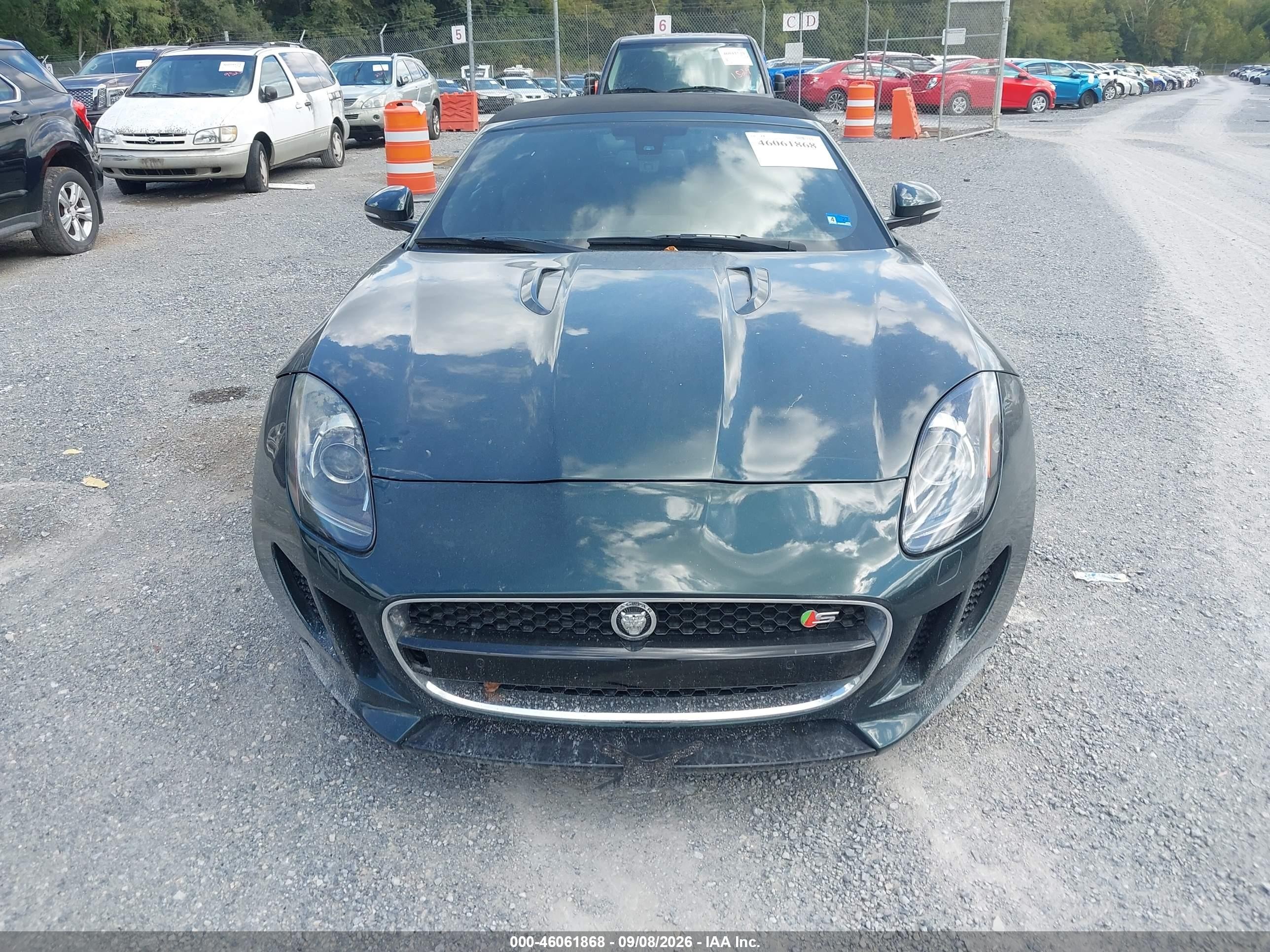 2014 Jaguar F-Type VIN SAJWA6GL7EMK05780 IAAI salvage auction — Unknown, Salvage (Virginia), sold $11,400 on 2026-09-13 (photo 6)