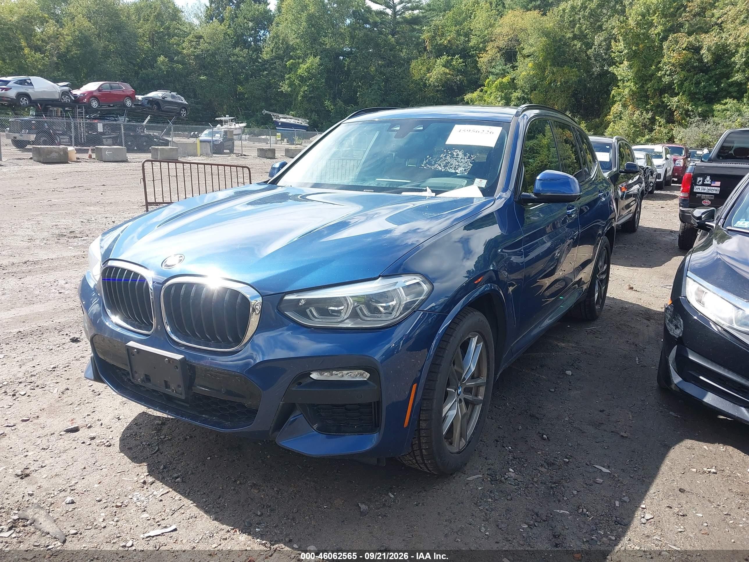 2019 BMW X3 VIN 5UXTR9C57KLR05009 IAAI salvage auction — Side, Salvage (Massachusetts), sold $10,100 on 2026-10-07 (photo 2)