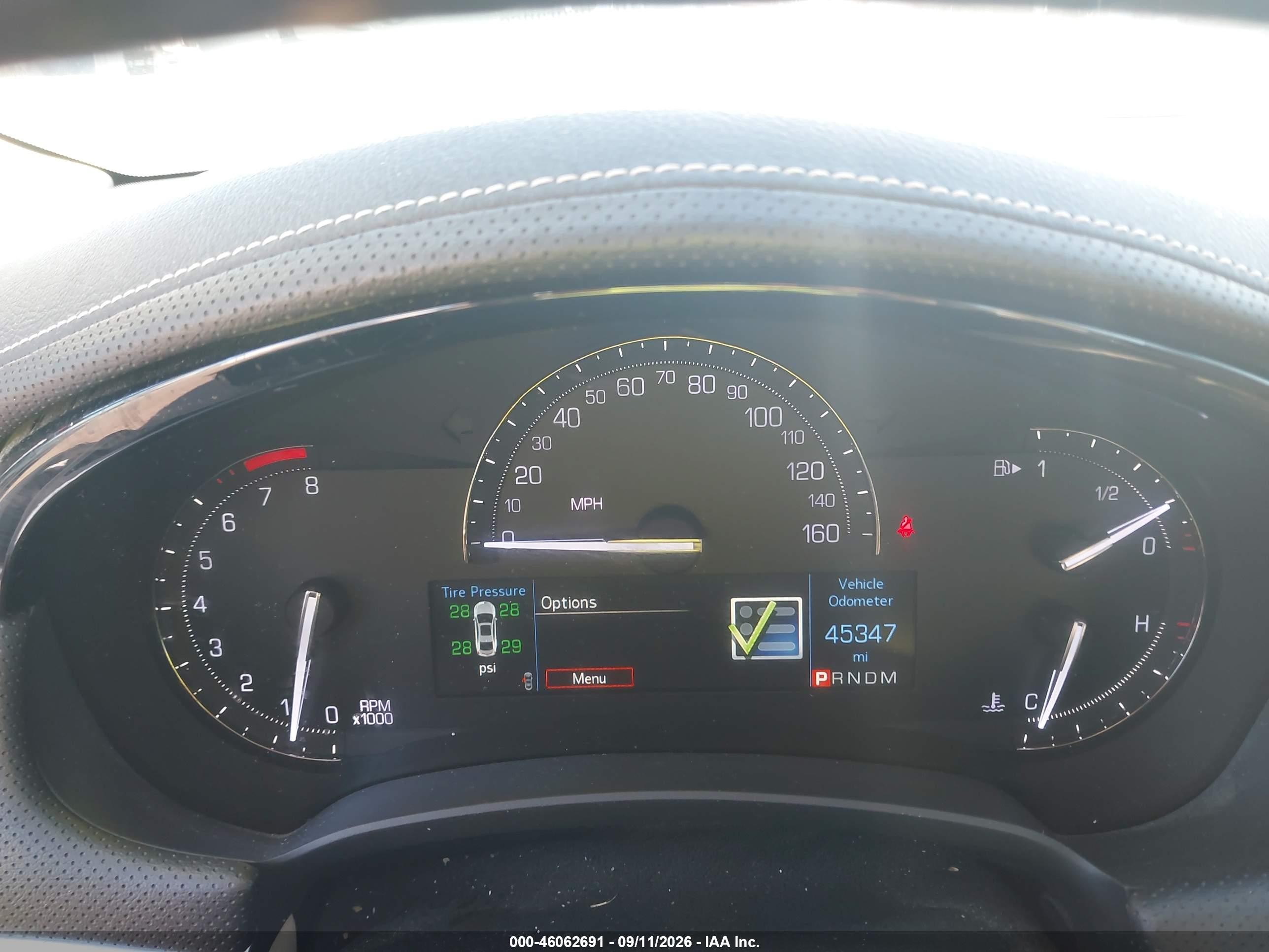 2019 Cadillac XTS VIN 2G61M5S38K9160832 IAAI salvage auction — Hail, Salvage (Ohio), sold $7,800 on 2026-09-19 (photo 7)
