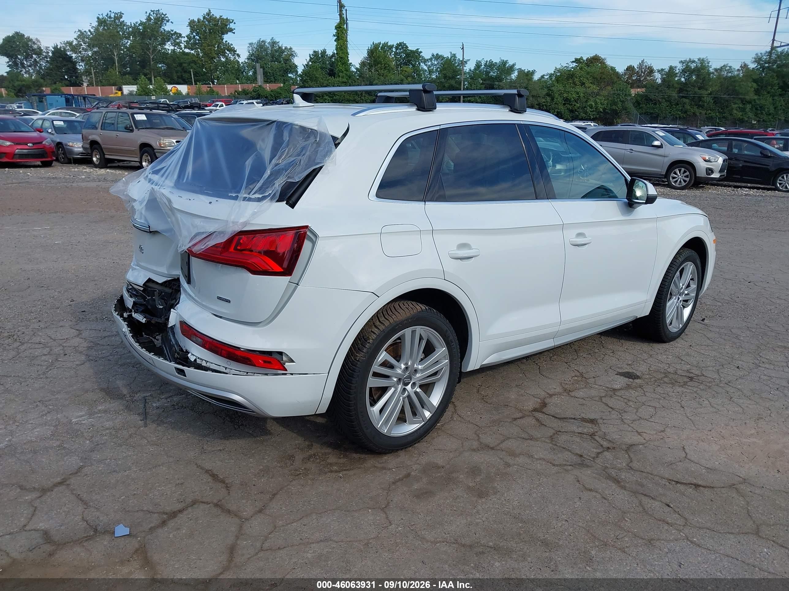 2019 Audi Q5 VIN WA1BNAFY5K2076148 IAAI salvage auction — Rear End, Salvage (Pennsylvania), sold $6,500 on 2026-09-27 (photo 4)