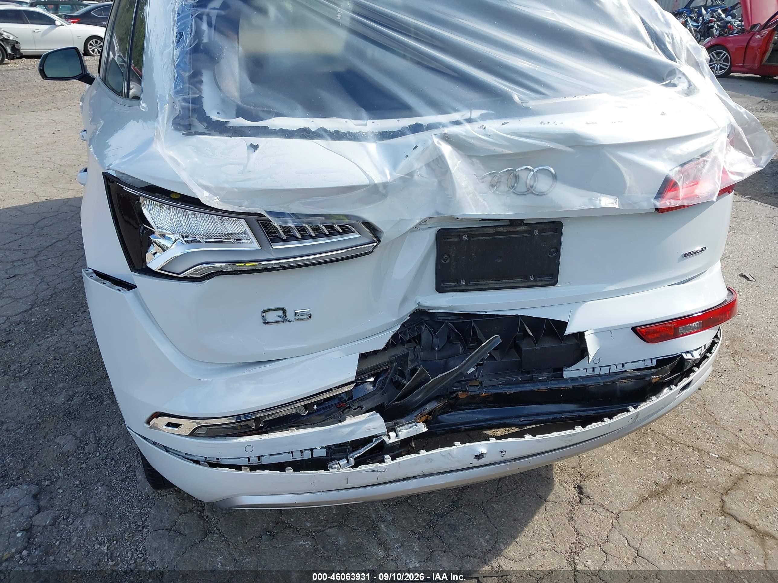 2019 Audi Q5 VIN WA1BNAFY5K2076148 IAAI salvage auction — Rear End, Salvage (Pennsylvania), sold $6,500 on 2026-09-27 (photo 6)