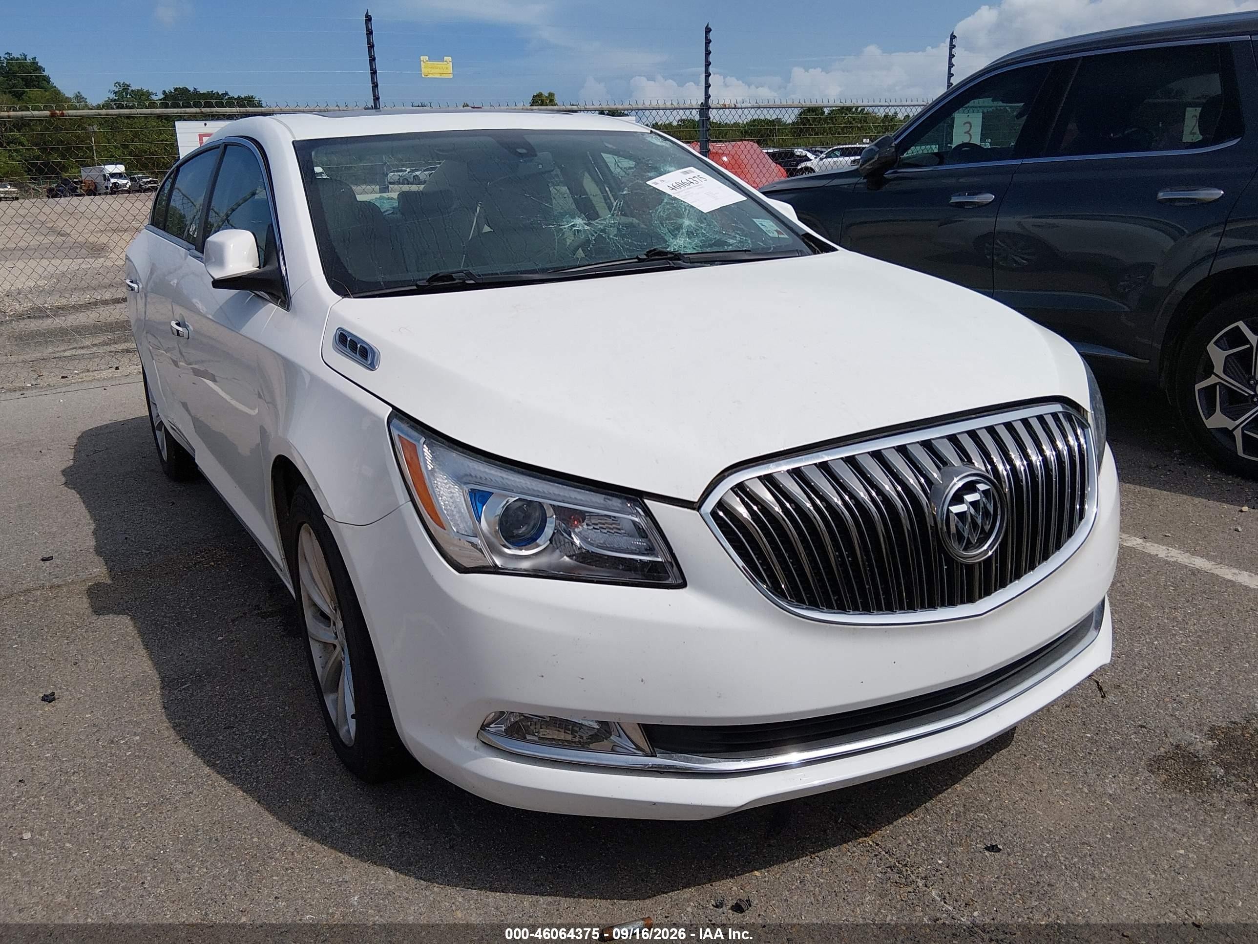 2016 Buick Lacrosse VIN 1G4GB5G38GF174102 IAAI salvage auction — Vandalized, Salvage (Louisiana), sold $2,350 on 2026-10-01 (photo 1)