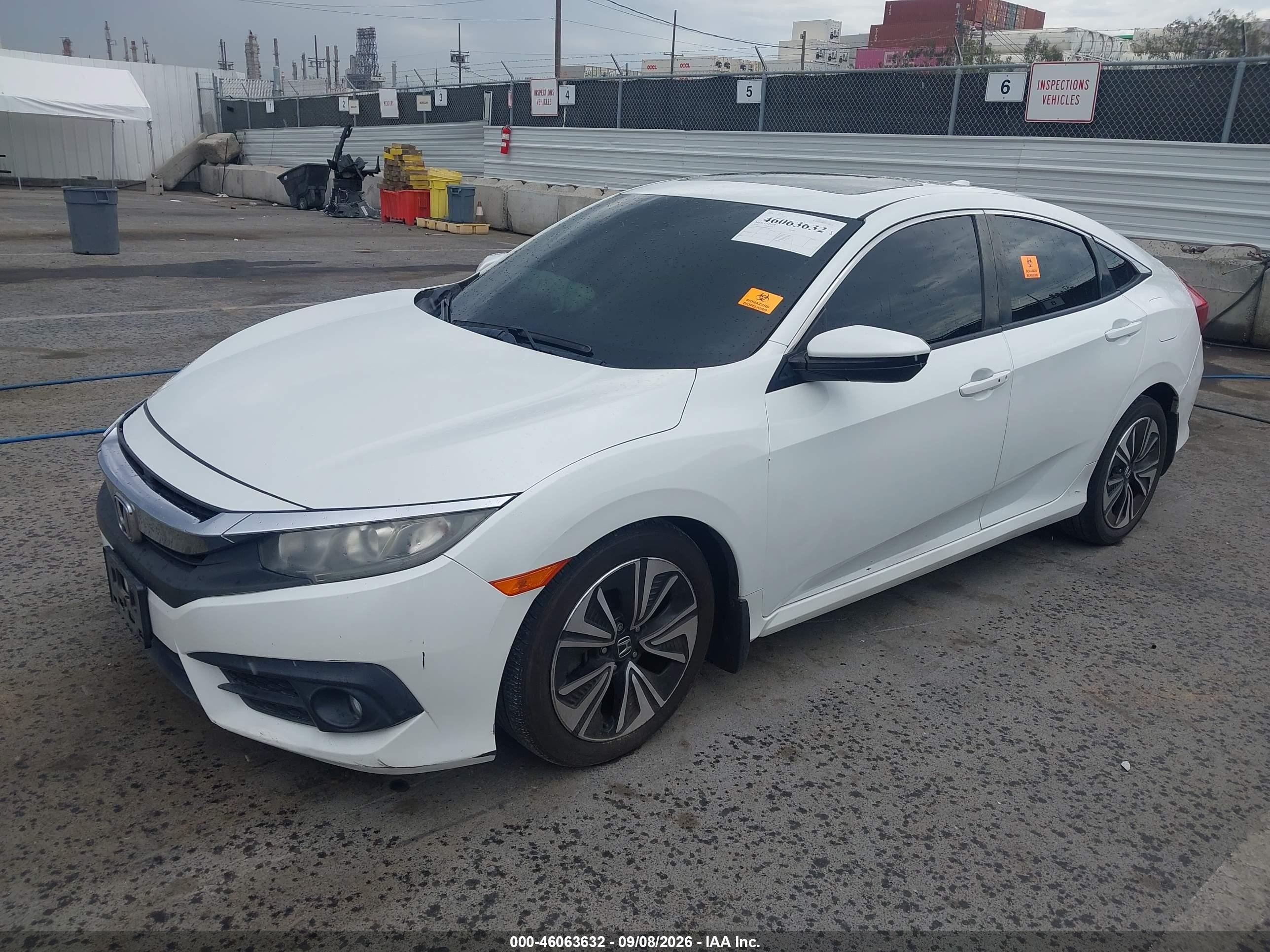 2017 Honda Civic VIN 2HGFC1F38HH636117 IAAI salvage auction — Front & Rear, Salvage (California), sold $3,350 on 2026-09-13 (photo 2)