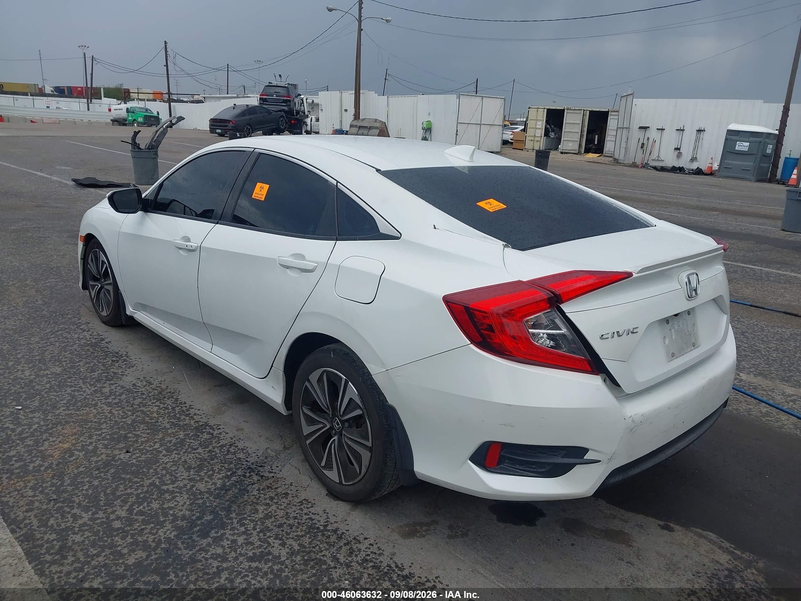 2017 Honda Civic VIN 2HGFC1F38HH636117 IAAI salvage auction — Front & Rear, Salvage (California), sold $3,350 on 2026-09-13 (photo 3)
