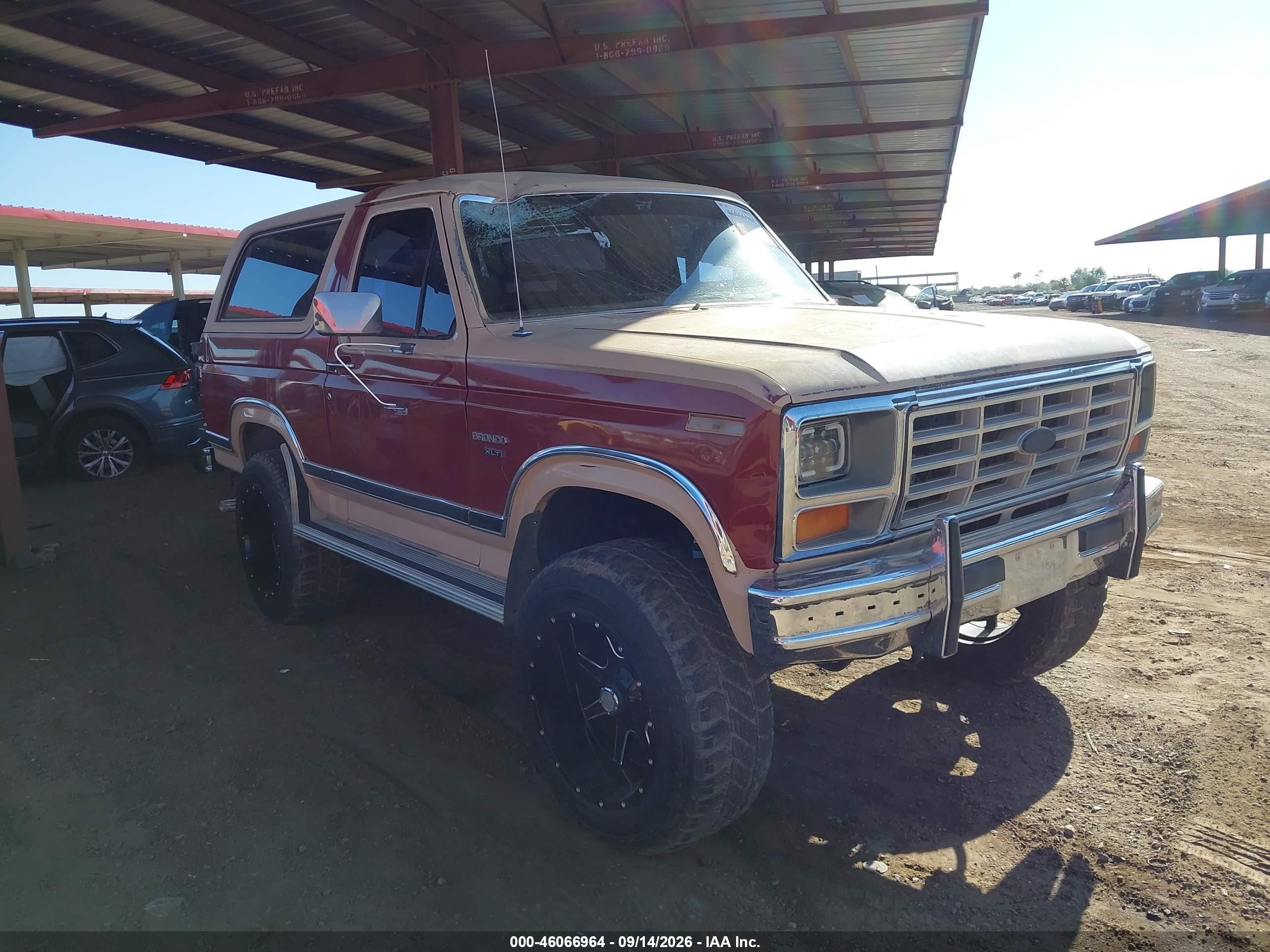 1986 Ford Bronco VIN 1FMDU15H8GLA14081 — IAAI salvage auction photo