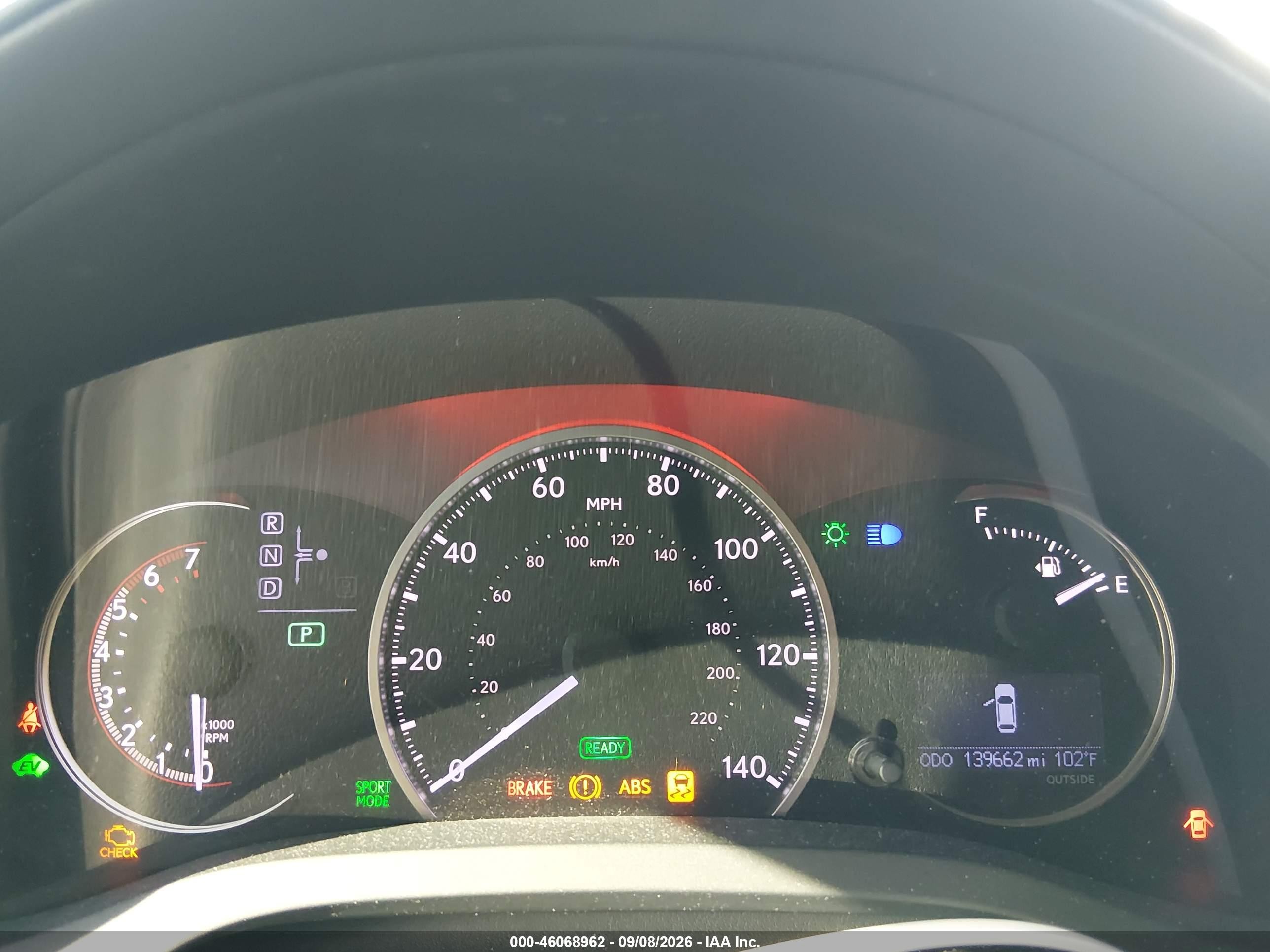 2014 Lexus Ct VIN JTHKD5BH5E2199084 IAAI salvage auction — Front End, Salvage (Nevada), sold $3,800 on 2026-09-26 (photo 7)