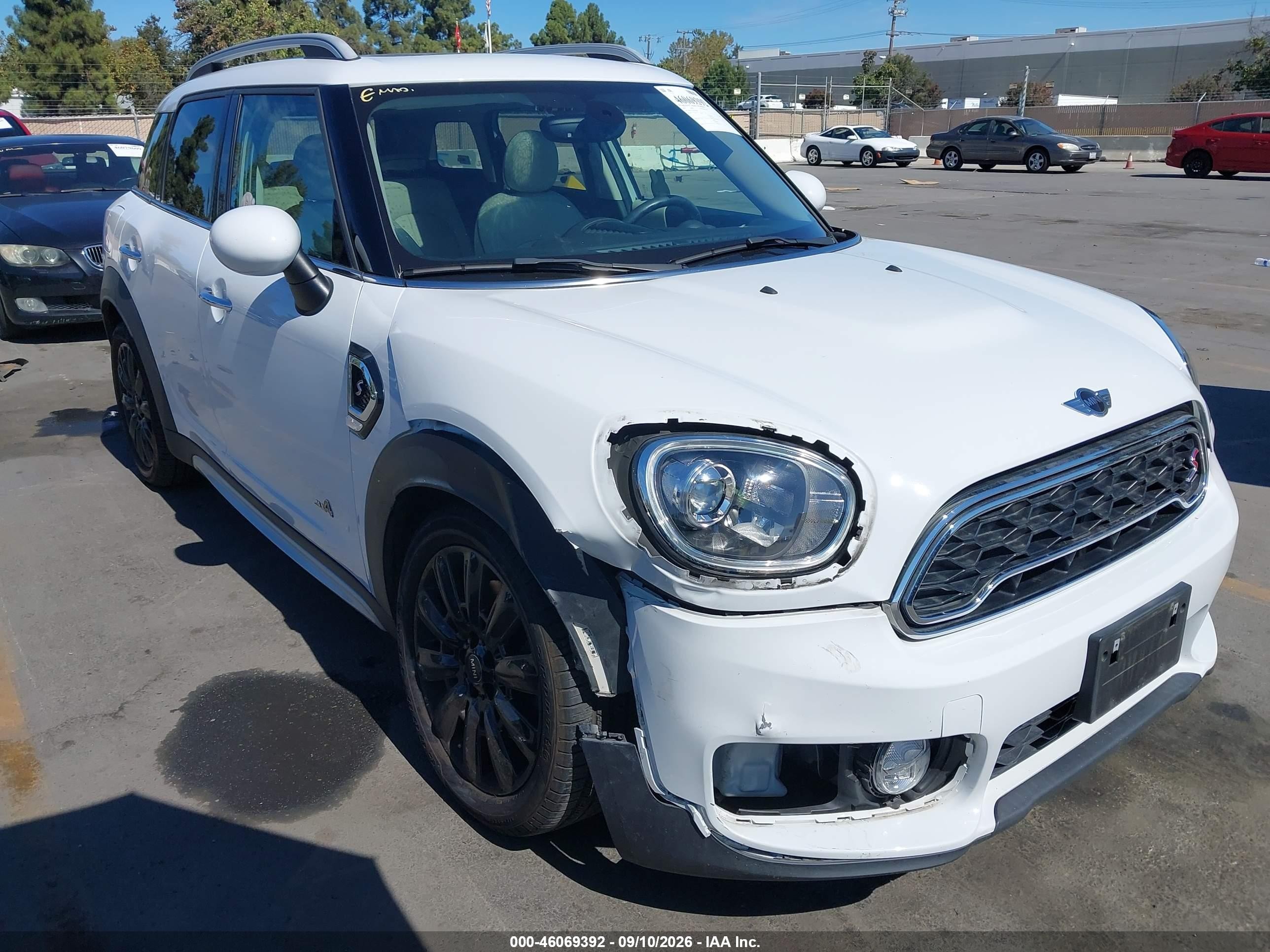 2018 Mini Countryman VIN WMZYT5C35J3D83000 IAAI salvage auction — Front End, Salvage (California), sold $5,100 on 2026-09-30 (photo 1)