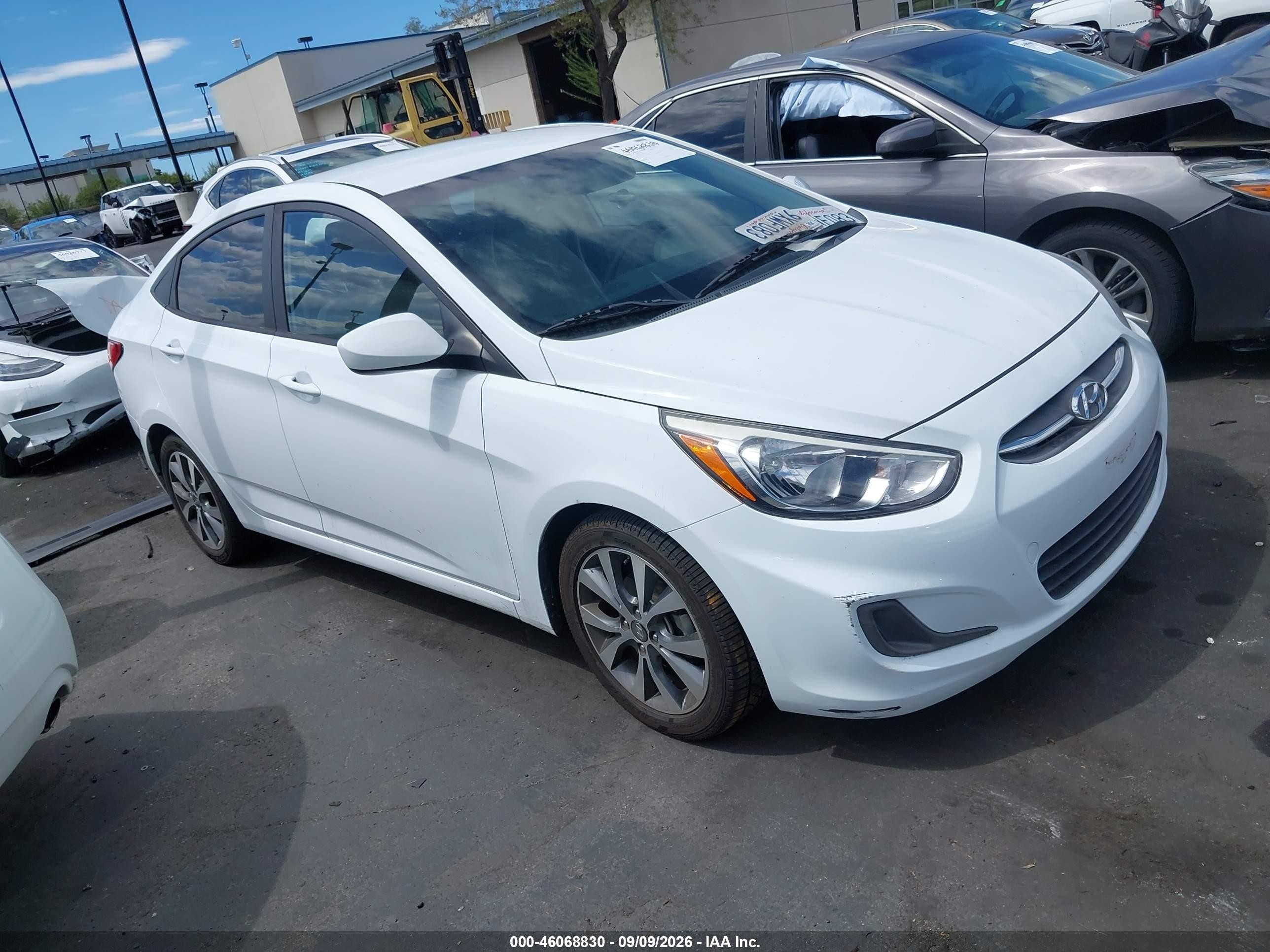 2017 Hyundai Accent VIN KMHCT4AE5HU250145 IAAI salvage auction — Rear End, Salvage Certificate (California), sold $1,750 on 2026-09-24 (photo 1)