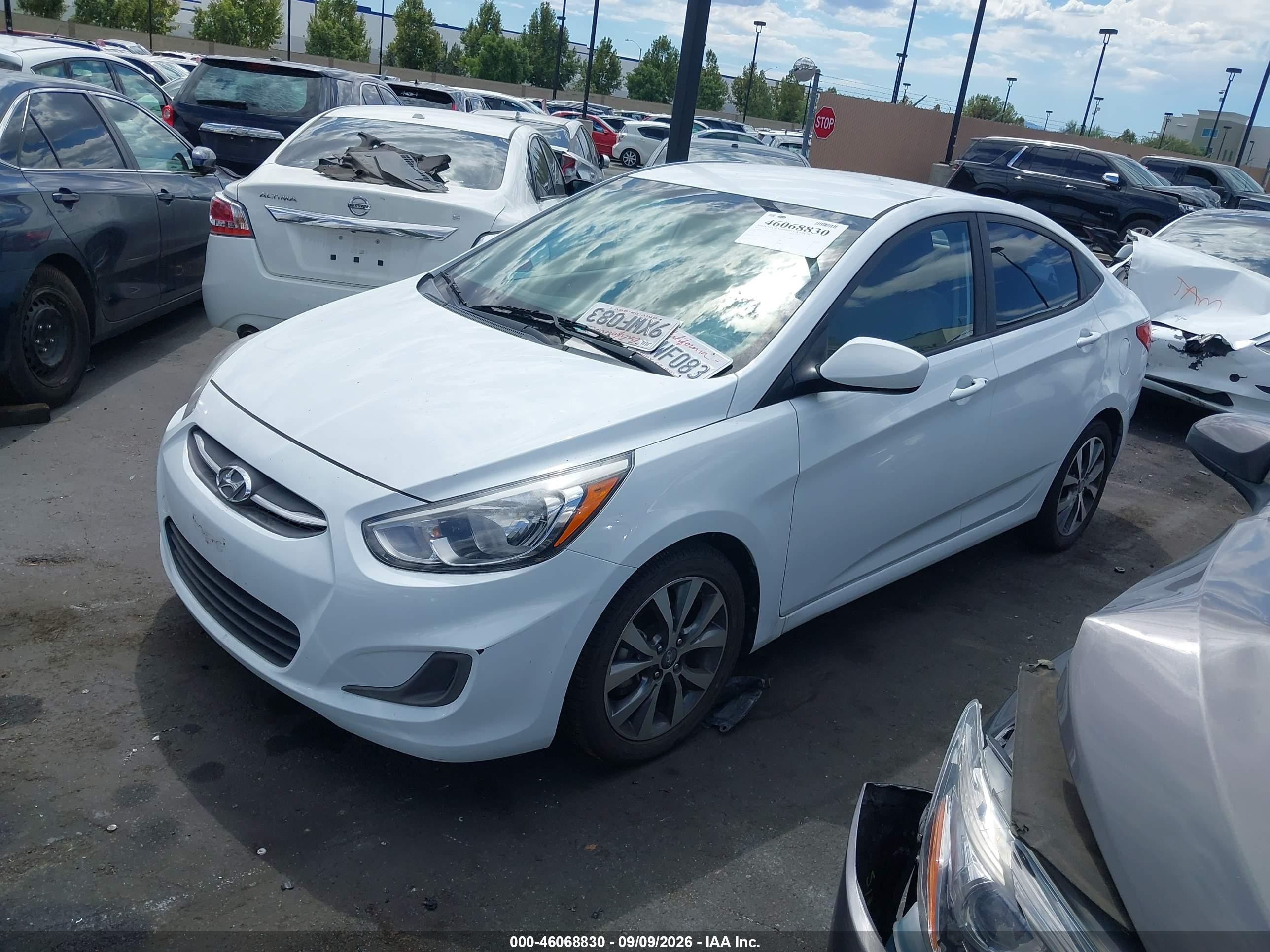 2017 Hyundai Accent VIN KMHCT4AE5HU250145 IAAI salvage auction — Rear End, Salvage Certificate (California), sold $1,750 on 2026-09-24 (photo 2)