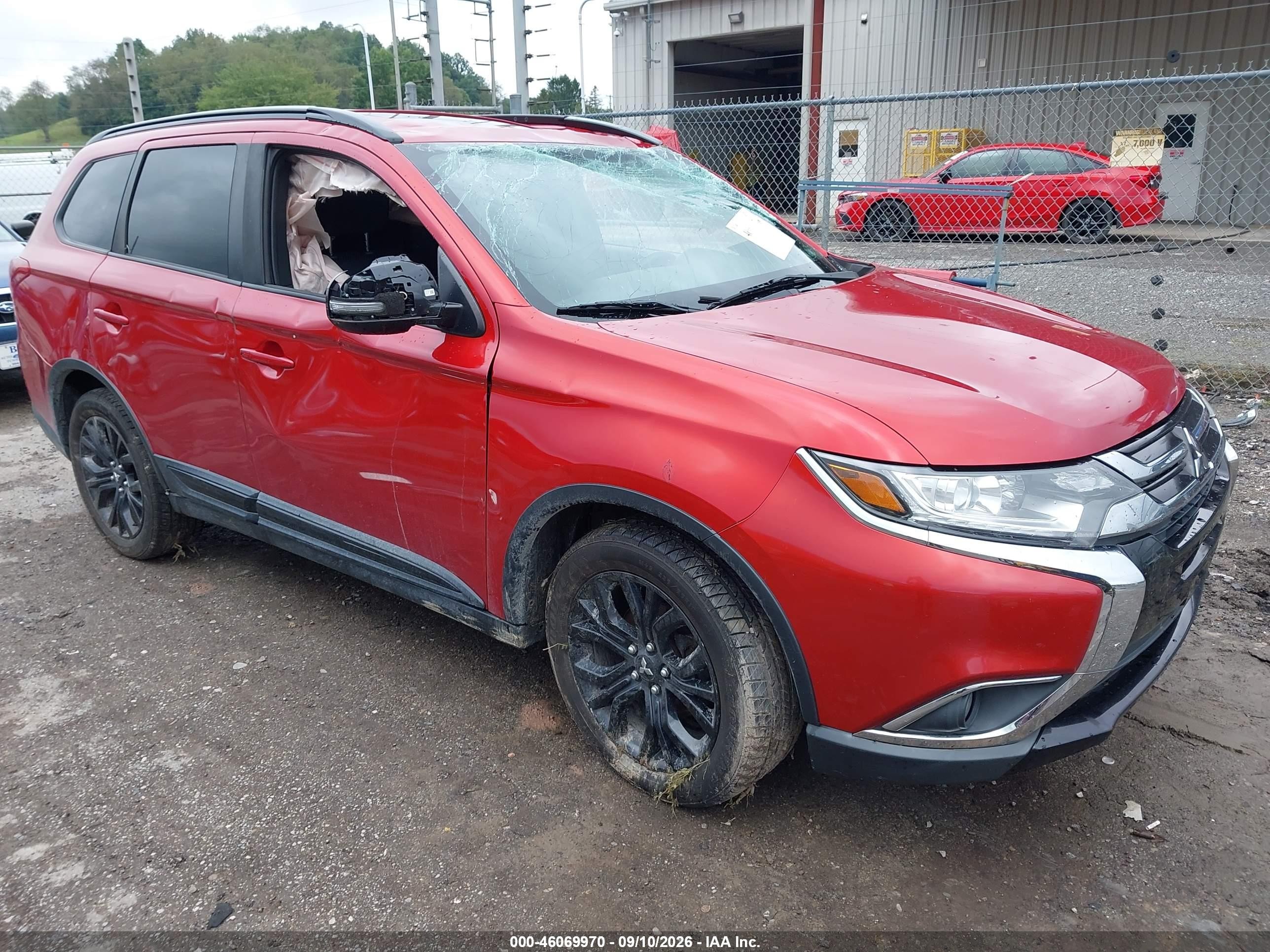 2018 Mitsubishi Outlander VIN JA4AZ3A3XJZ022082 IAAI salvage auction — Front End, Salvage (Pennsylvania), sold $1,500 on 2026-10-01 (photo 1)