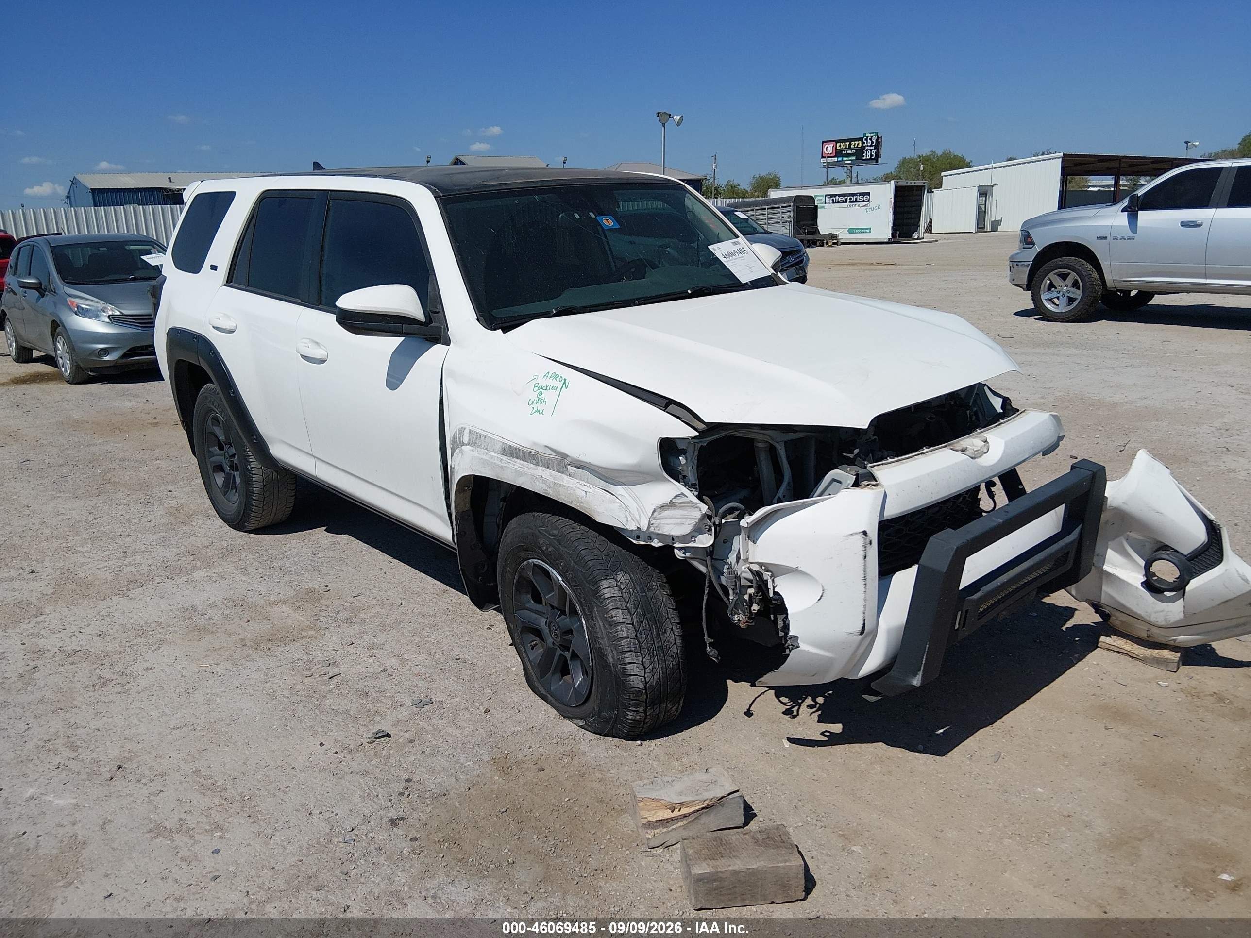 2016 Toyota 4Runner VIN JTEBU5JR5G5302609 — IAAI salvage auction photo