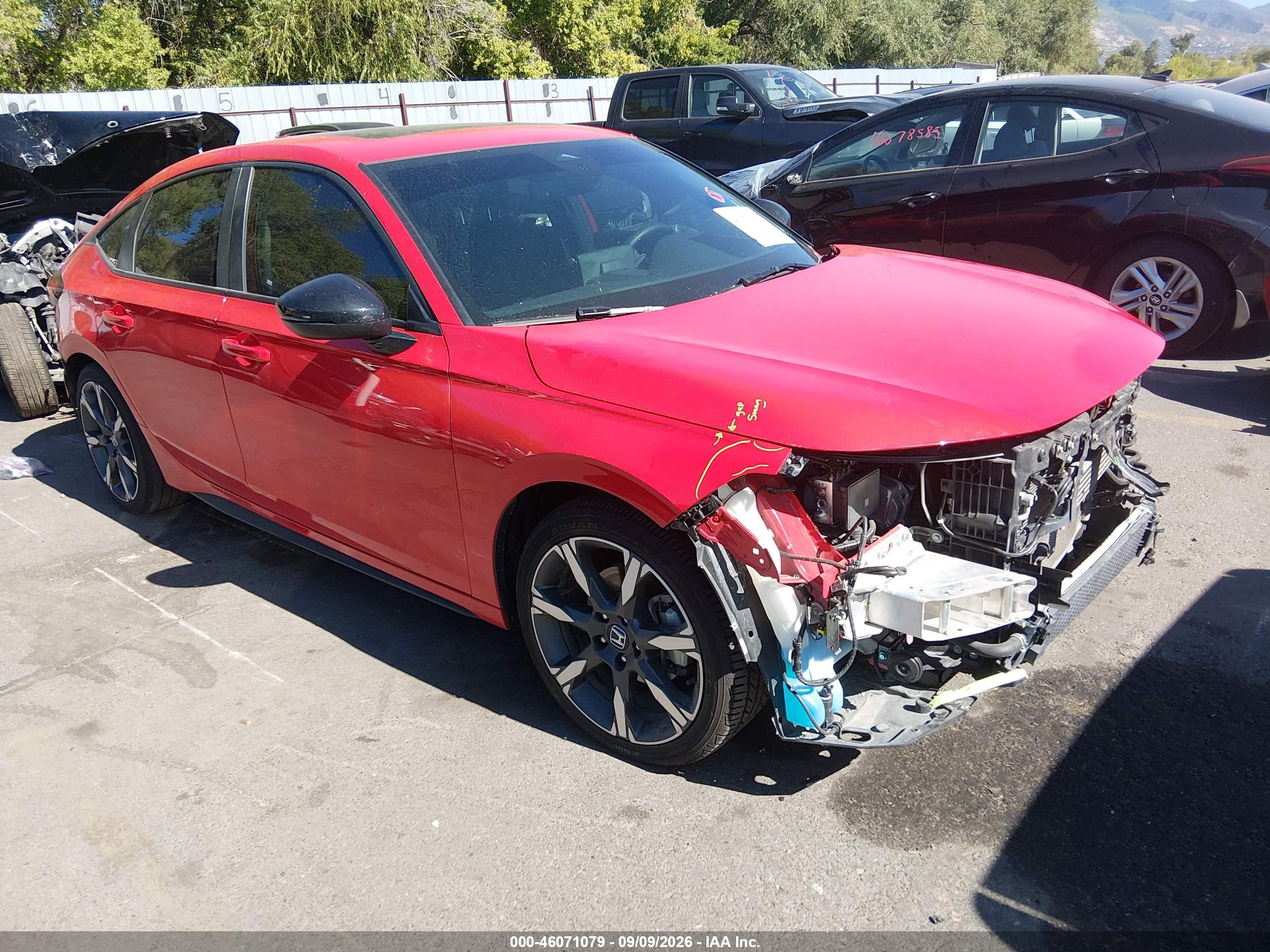 2025 Honda Civic Hybrid VIN JHMFL4H98SX002115 — IAAI salvage auction photo