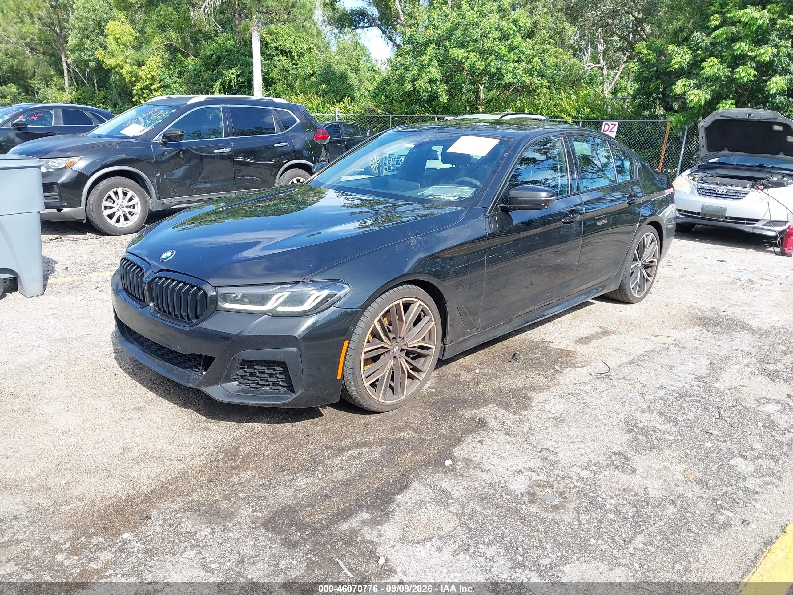 2021 BMW 5 Series VIN WBA53BH02MWW89553 IAAI salvage auction — Undercarriage, Rebuildable (Florida), sold $16,500 on 2026-10-13 (photo 2)