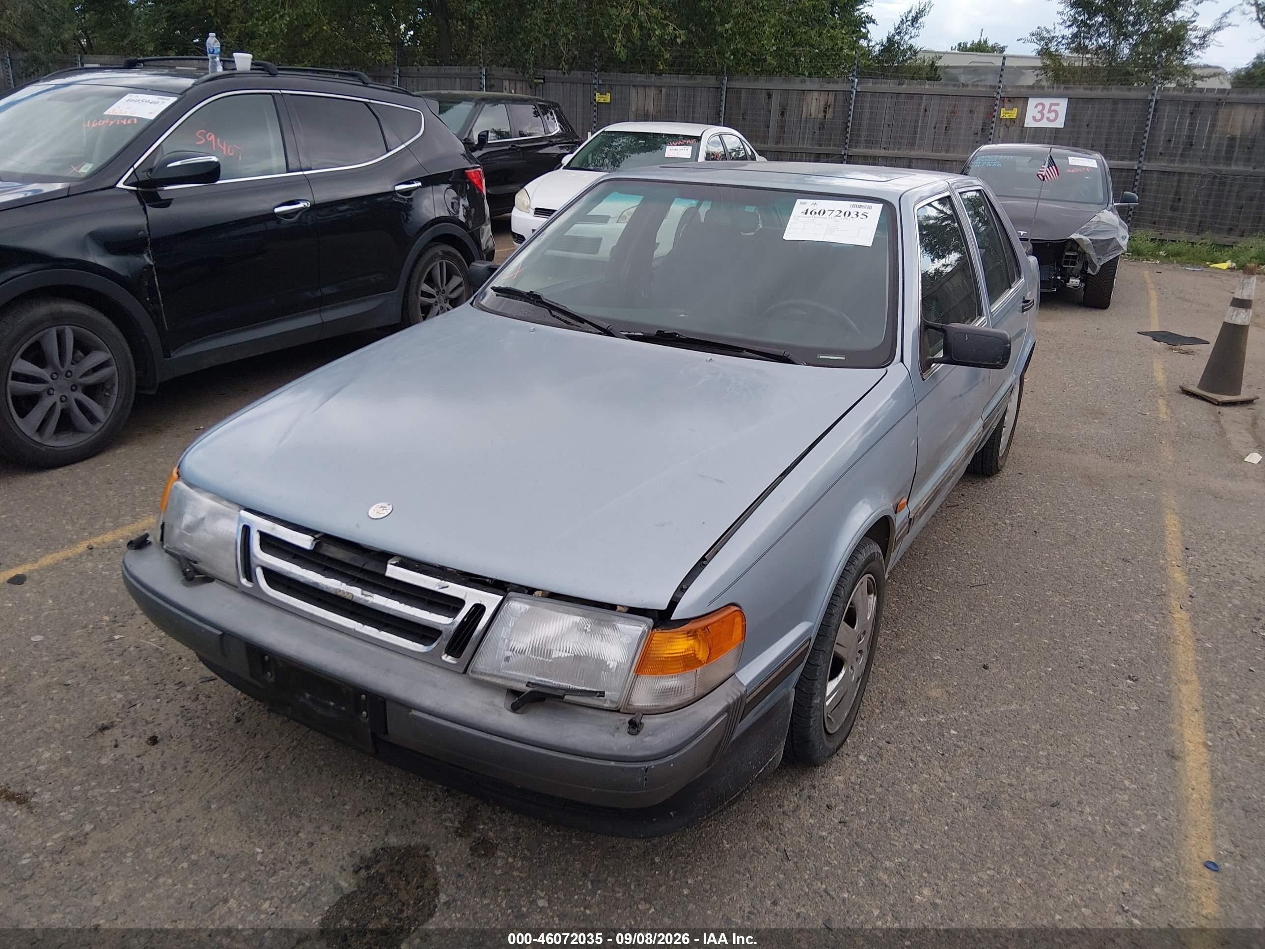 1992 Saab 9000 VIN YS3CK55B5N1048036 IAAI salvage auction — Normal Wear, Clear (Colorado), sold $225 on 2026-09-22 (photo 2)