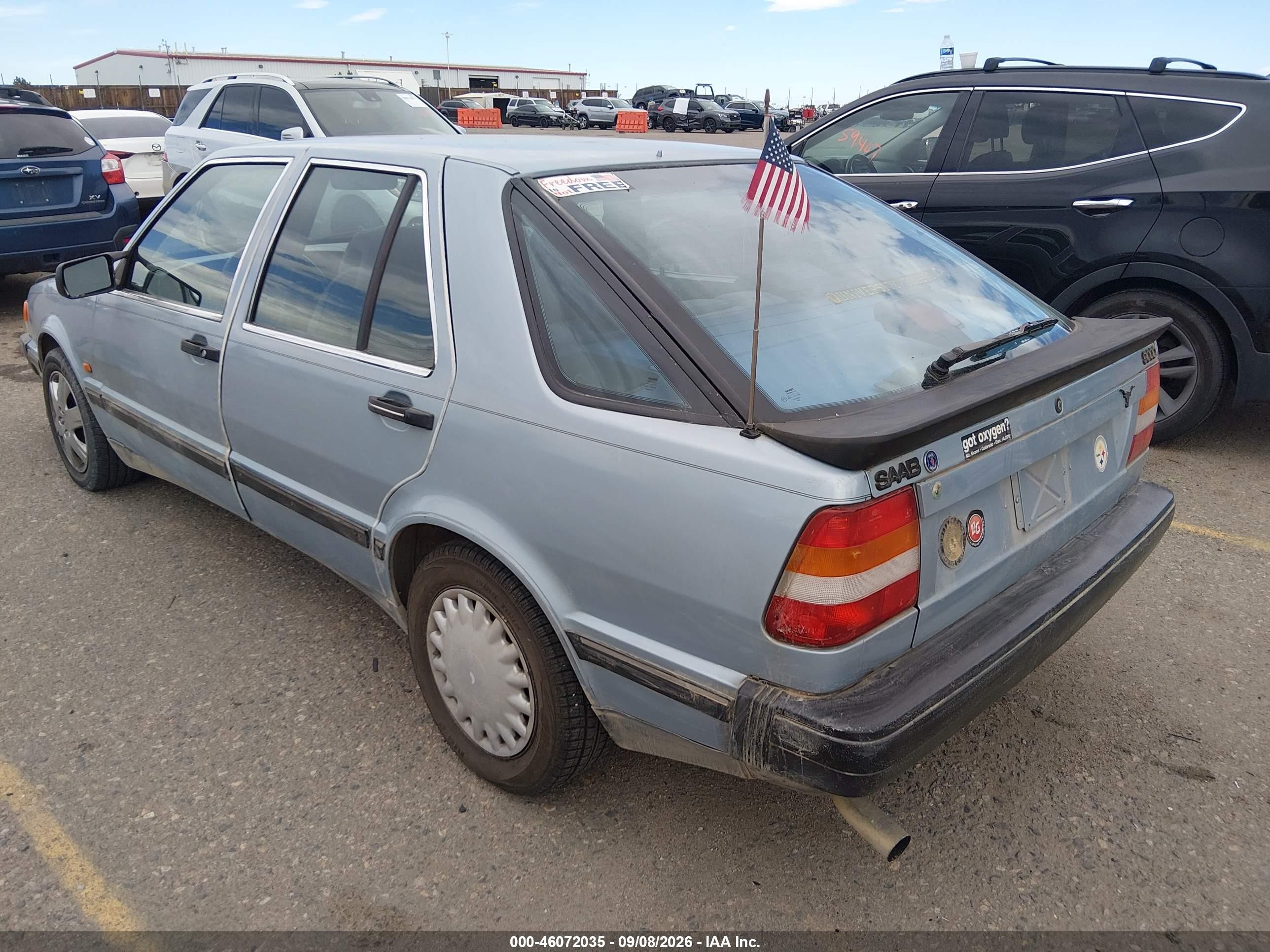 1992 Saab 9000 VIN YS3CK55B5N1048036 IAAI salvage auction — Normal Wear, Clear (Colorado), sold $225 on 2026-09-22 (photo 3)