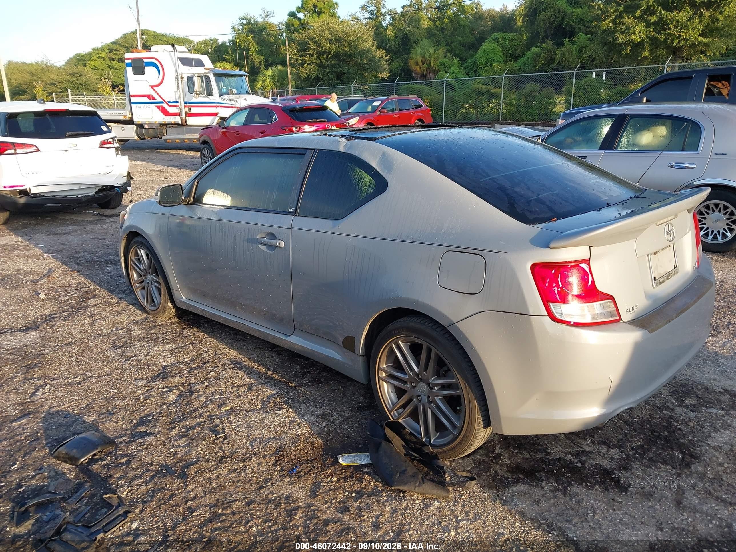 2013 Scion tC VIN JTKJF5C7XD3045288 IAAI salvage auction — Storm Damage, Rebuildable (Florida), sold $825 on 2026-09-17 (photo 3)