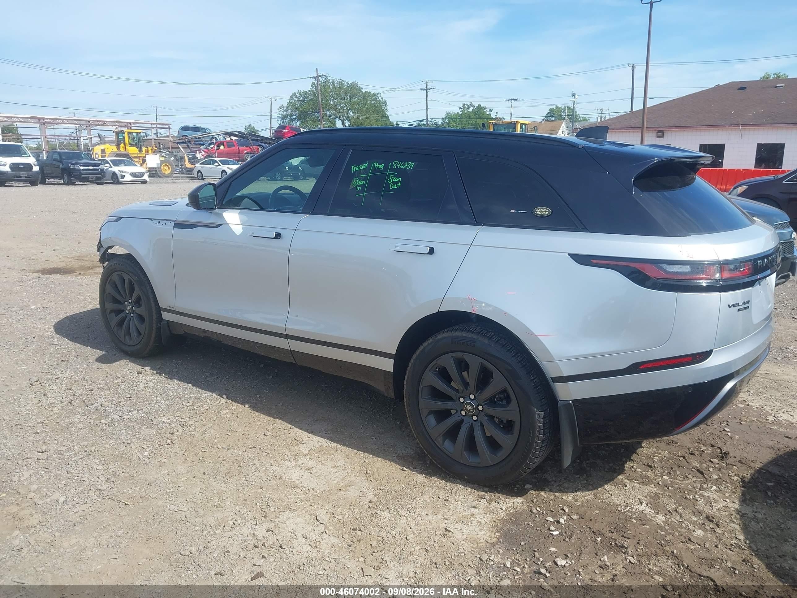 2020 Land Rover Range Rover Velar VIN SALYK2EX8LA267487 IAAI salvage auction — Front End, Mv-907A (New York), sold $13,100 on 2026-09-19 (photo 3)