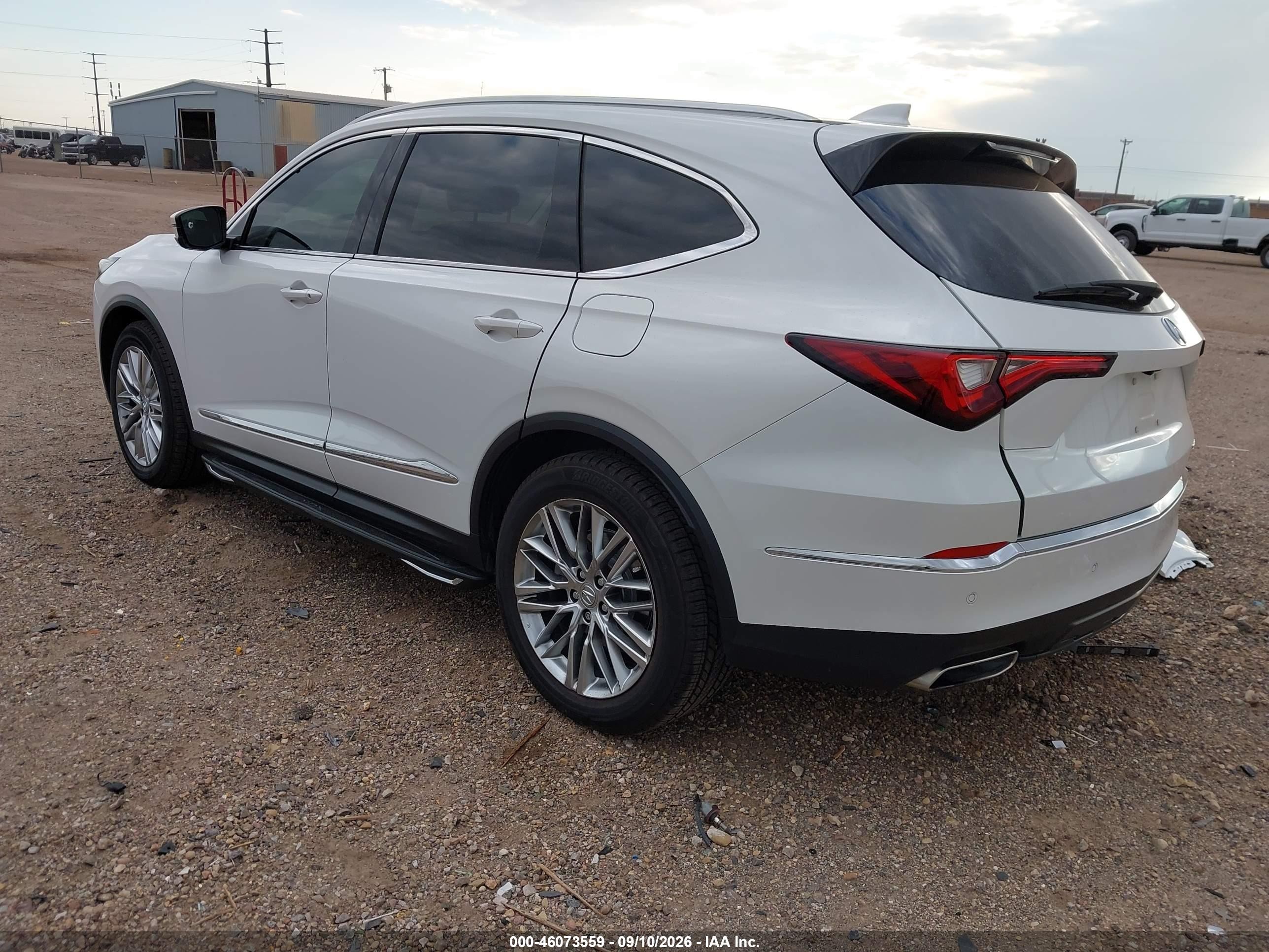 2022 Acura MDX VIN 5J8YE1H80NL000236 IAAI salvage auction — Unknown, Salvage (Texas), sold $11,500 on 2026-09-24 (photo 3)